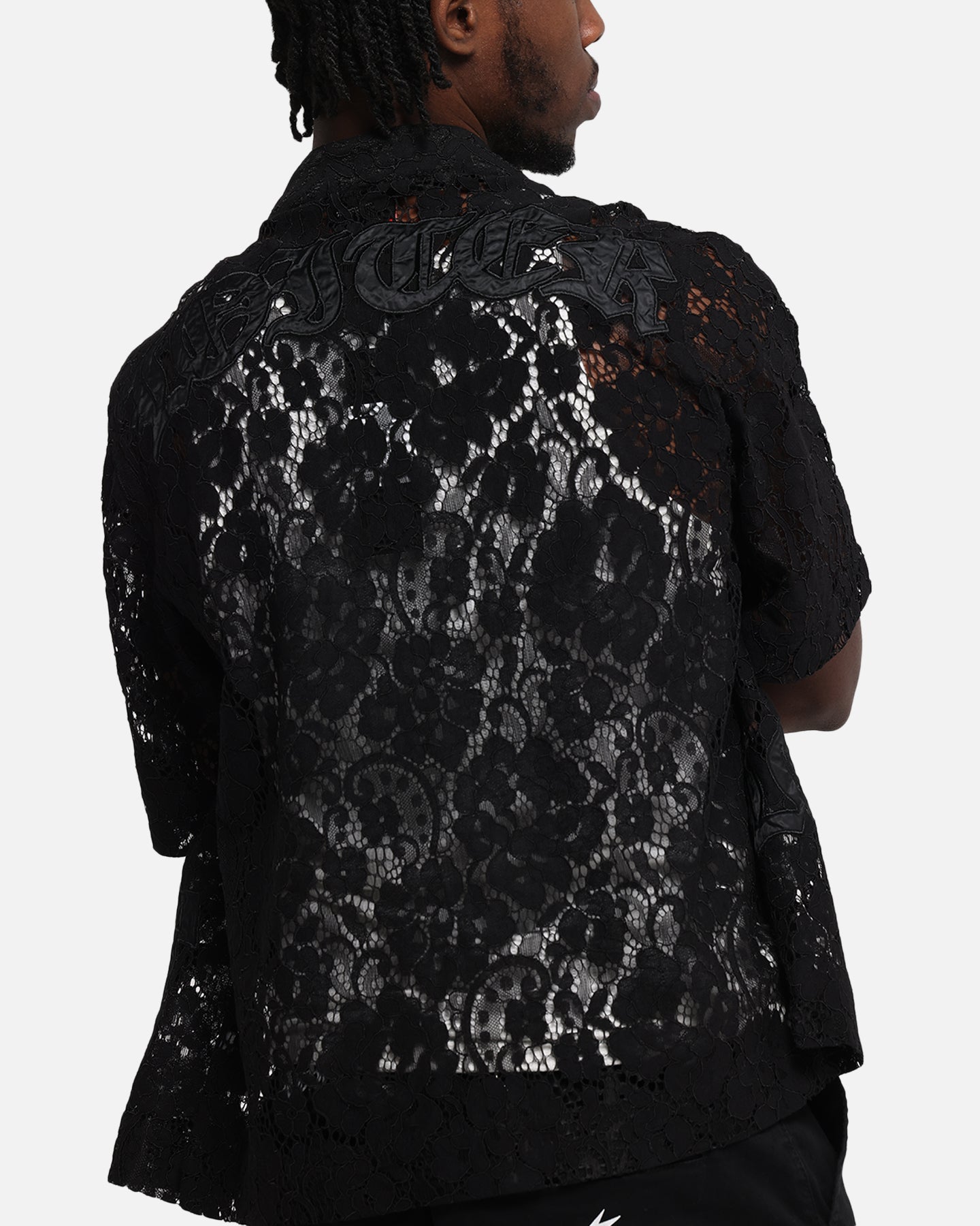 Loiter Lace Button Up Shirt Black、mySite、zt4zffjzw