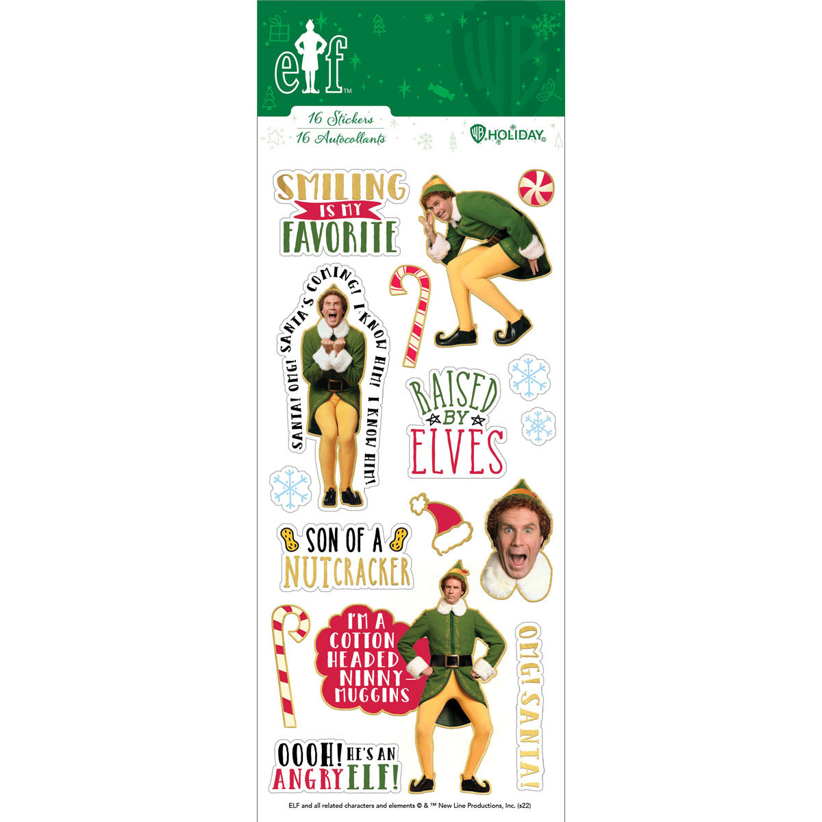  Elf Fun Phrases Foil Stickers、mySite、ghnorth