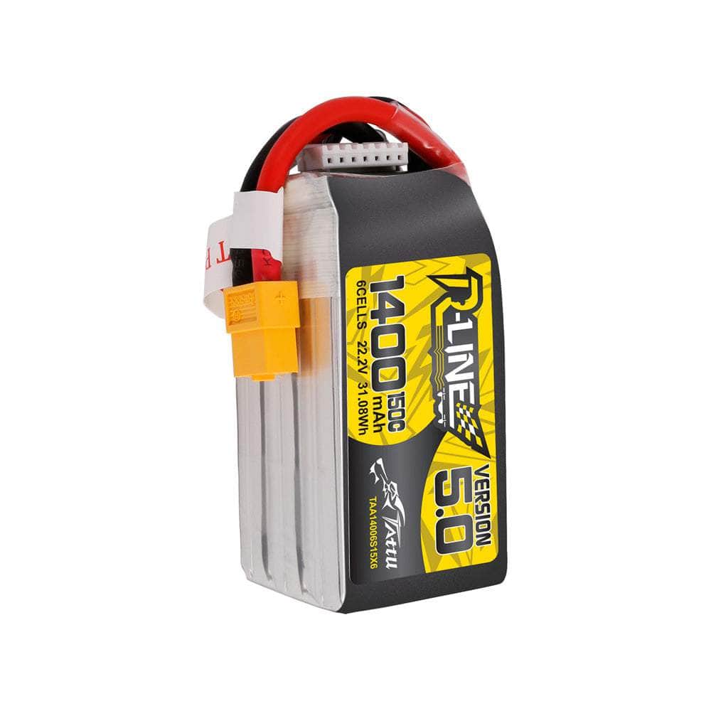  Tattu R-Line Version 5.0 22.2V 6S 1400mAh 150C LiPo Battery - XT60、mySite、merchandisen