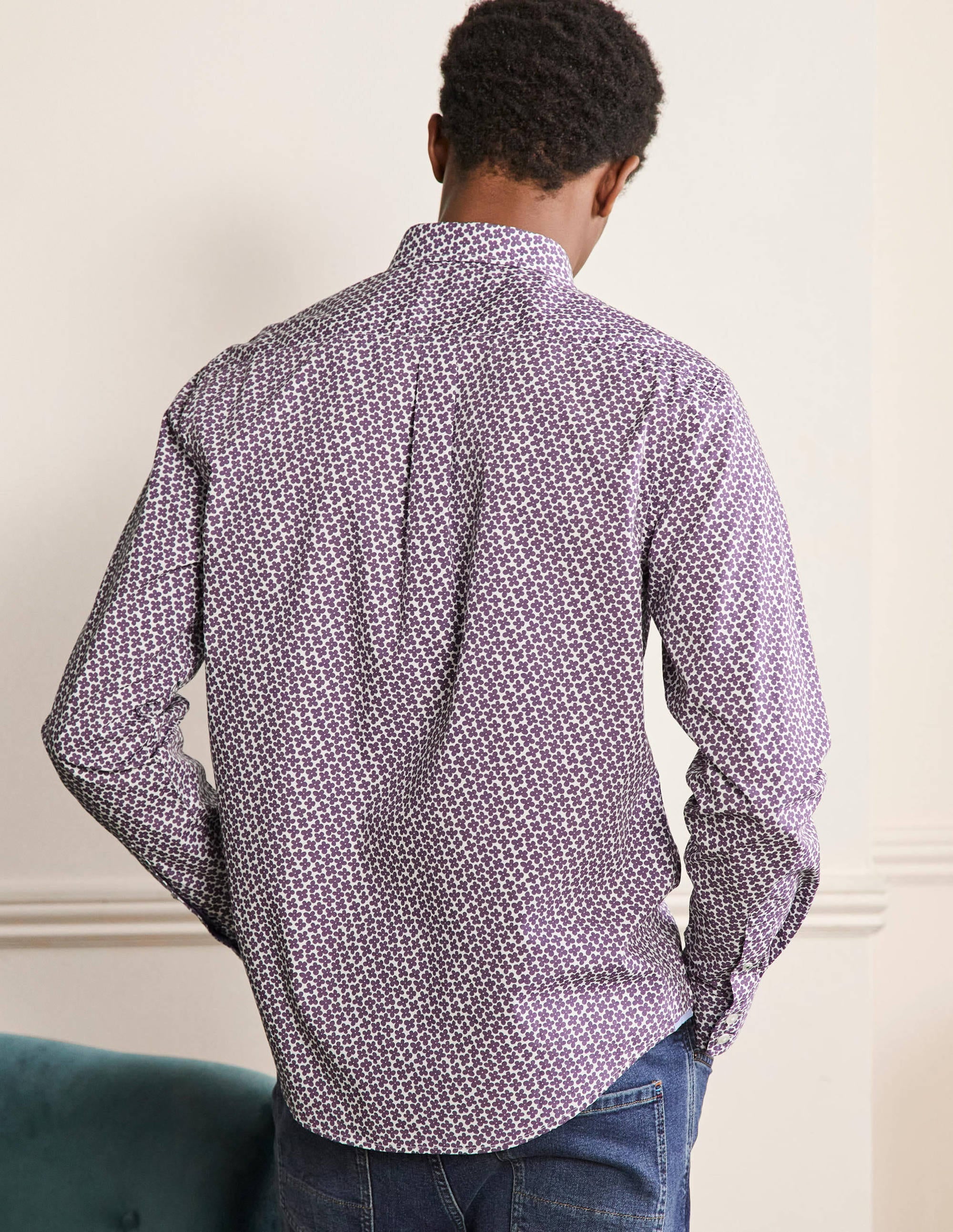  Cutaway Collar Poplin Shirt-Snowdrop/Grape Jam Ditsy Daisy、mySite、ashleygrahame