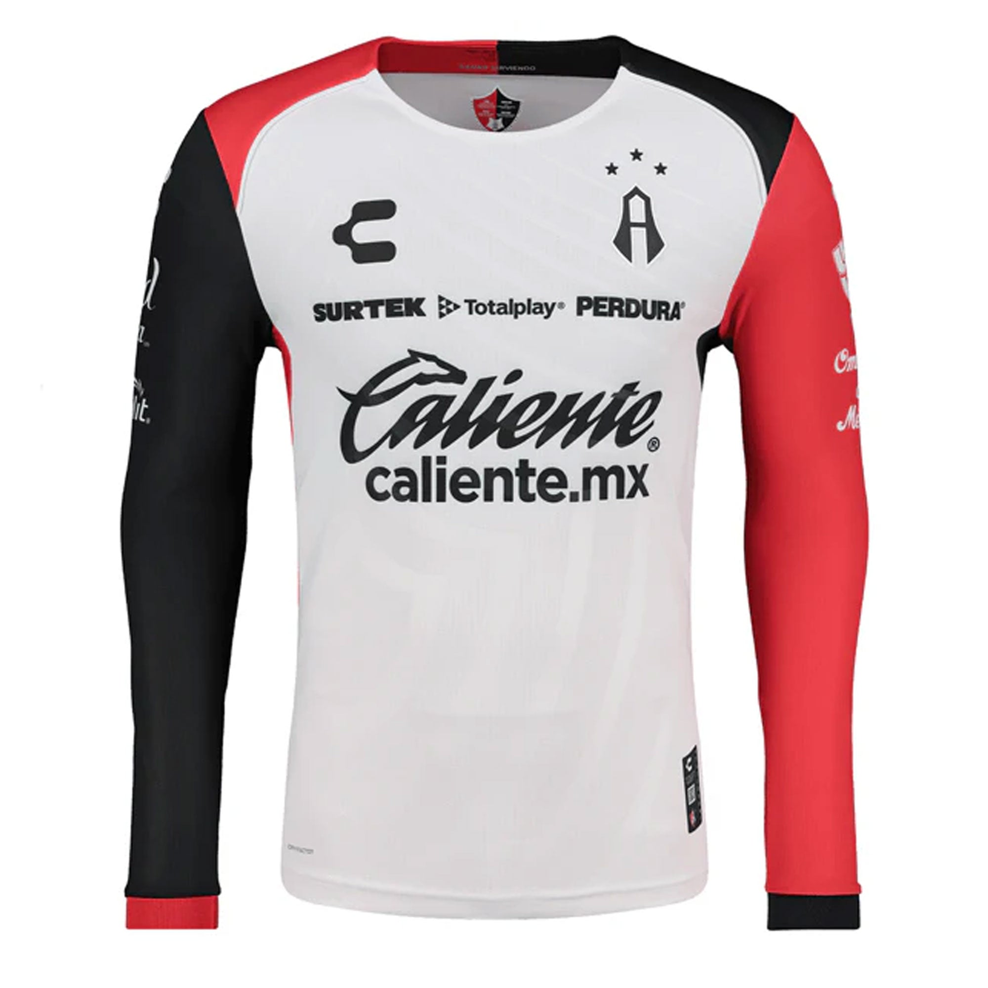 Charly Men's Atlas 2024/25 Authentic Long Sleeve Away Jersey White/Red、mySite、bottomscart