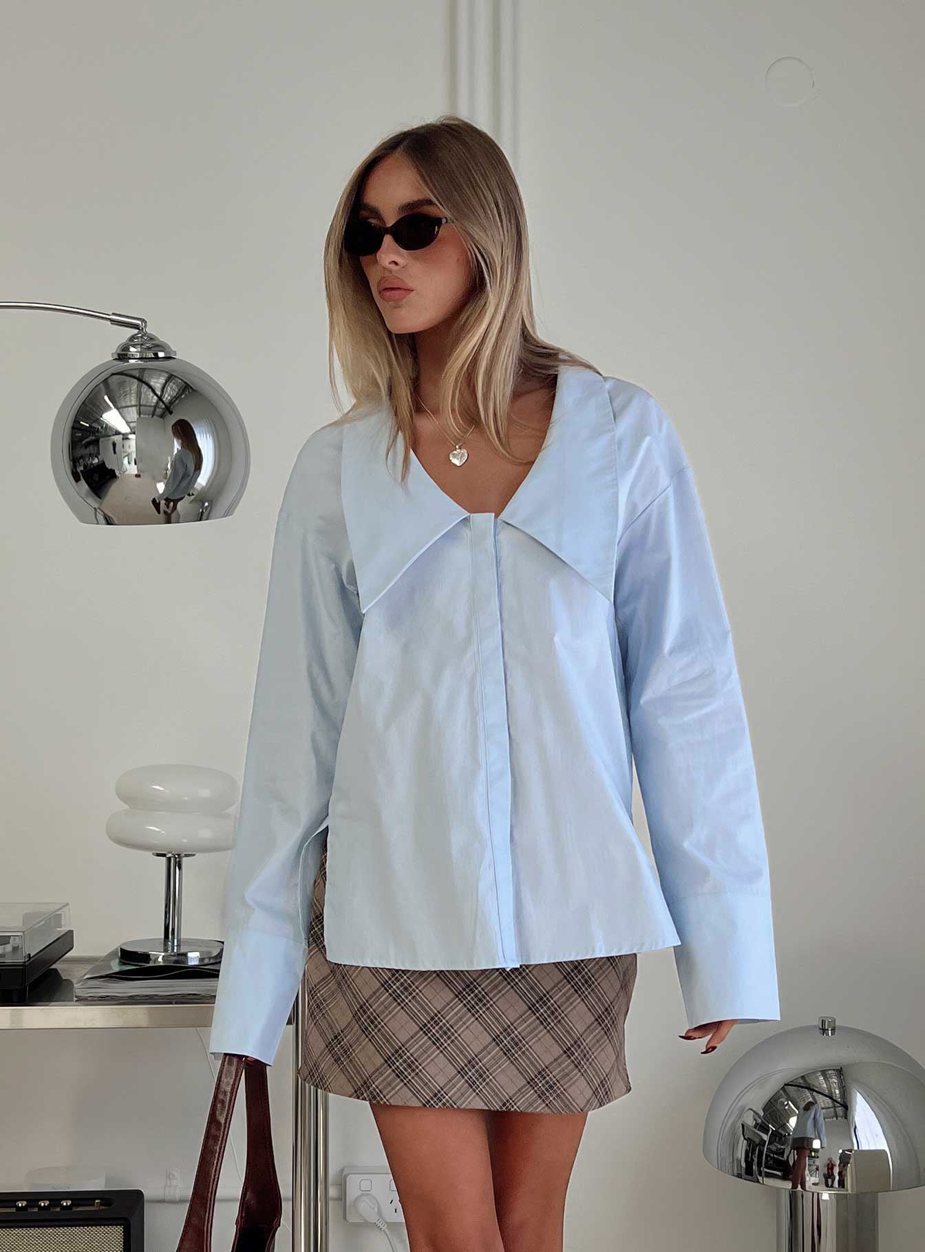 Calistoga Deep Collar Shirt Blue、mySite、solidvoid