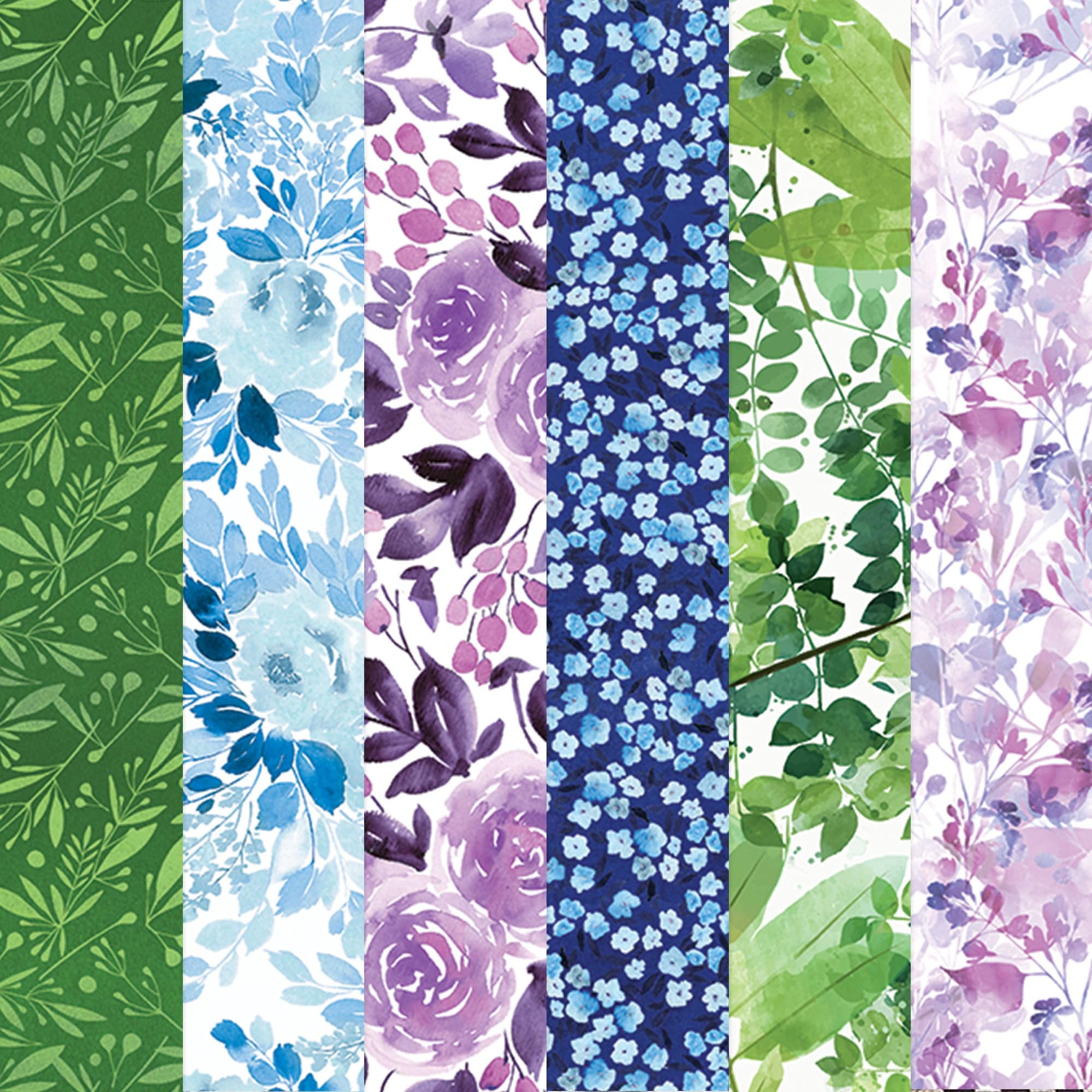  COOL FLORAL COLORWAYS PATTERN 12 X12 SCRAPBOOK PAPER SET、mySite、ghnorth