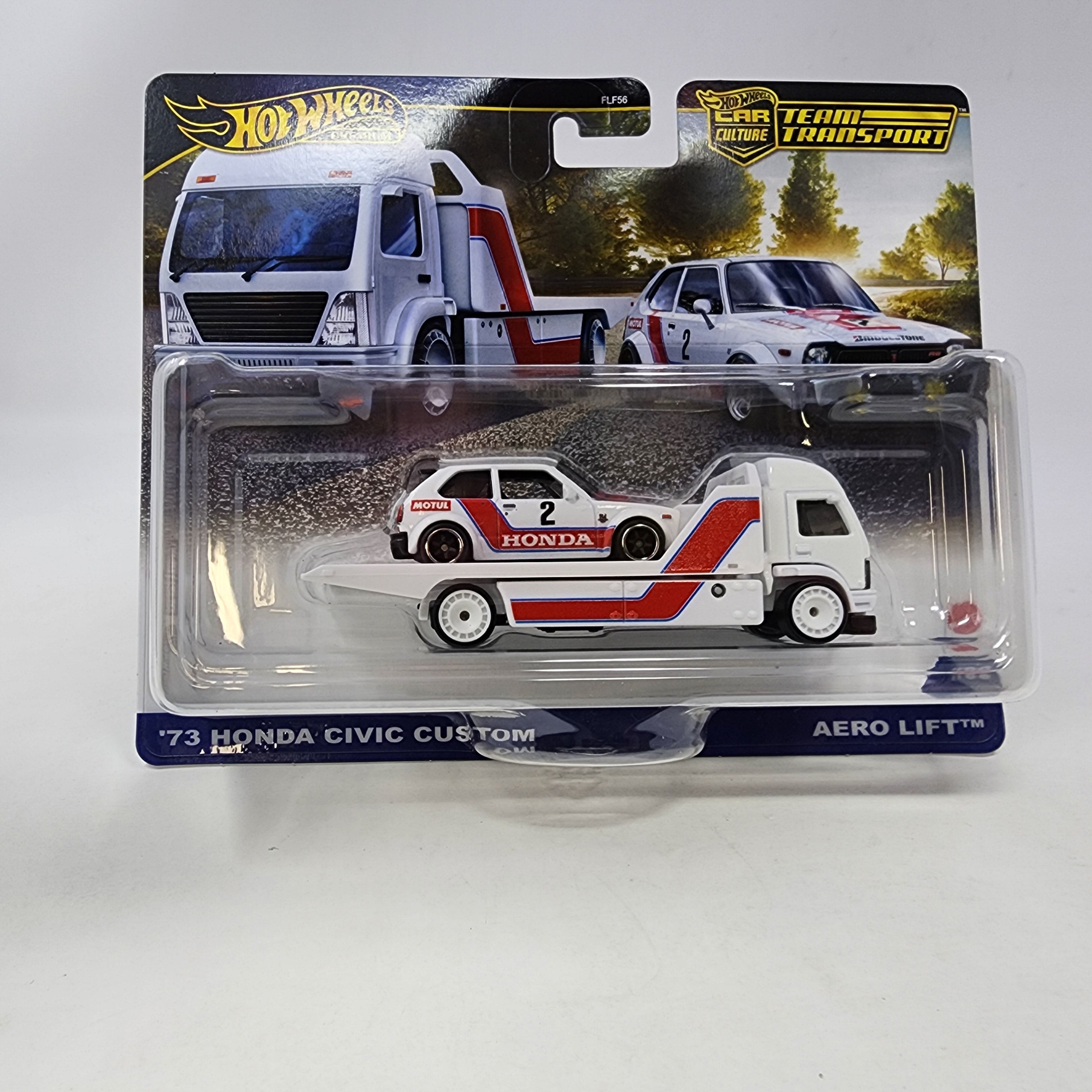 '73 Honda Civic Custom & Aero Lift * 2025 Hot Wheels Team Transport Case G、mySite、hgirdovlk