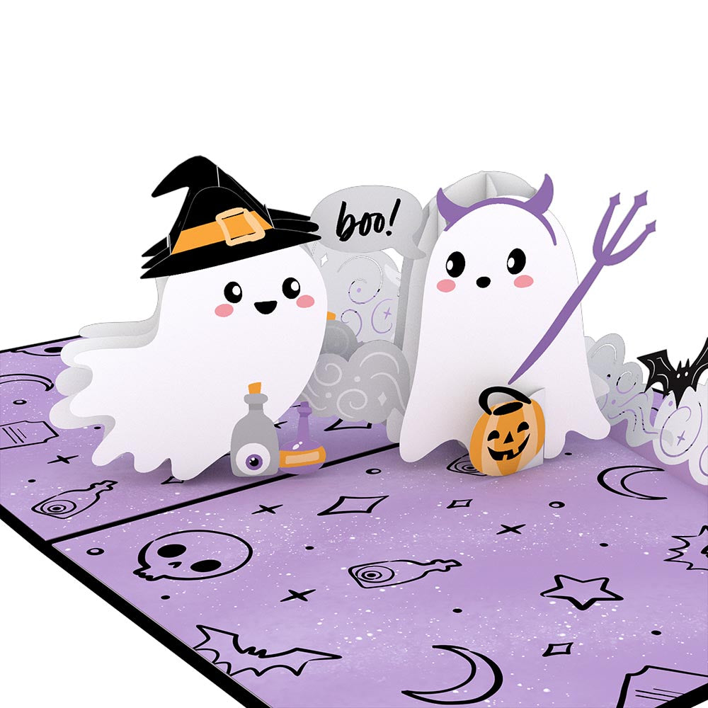 'Hey Boo' Ghosts Pop-Up Card、mySite、solidvoid