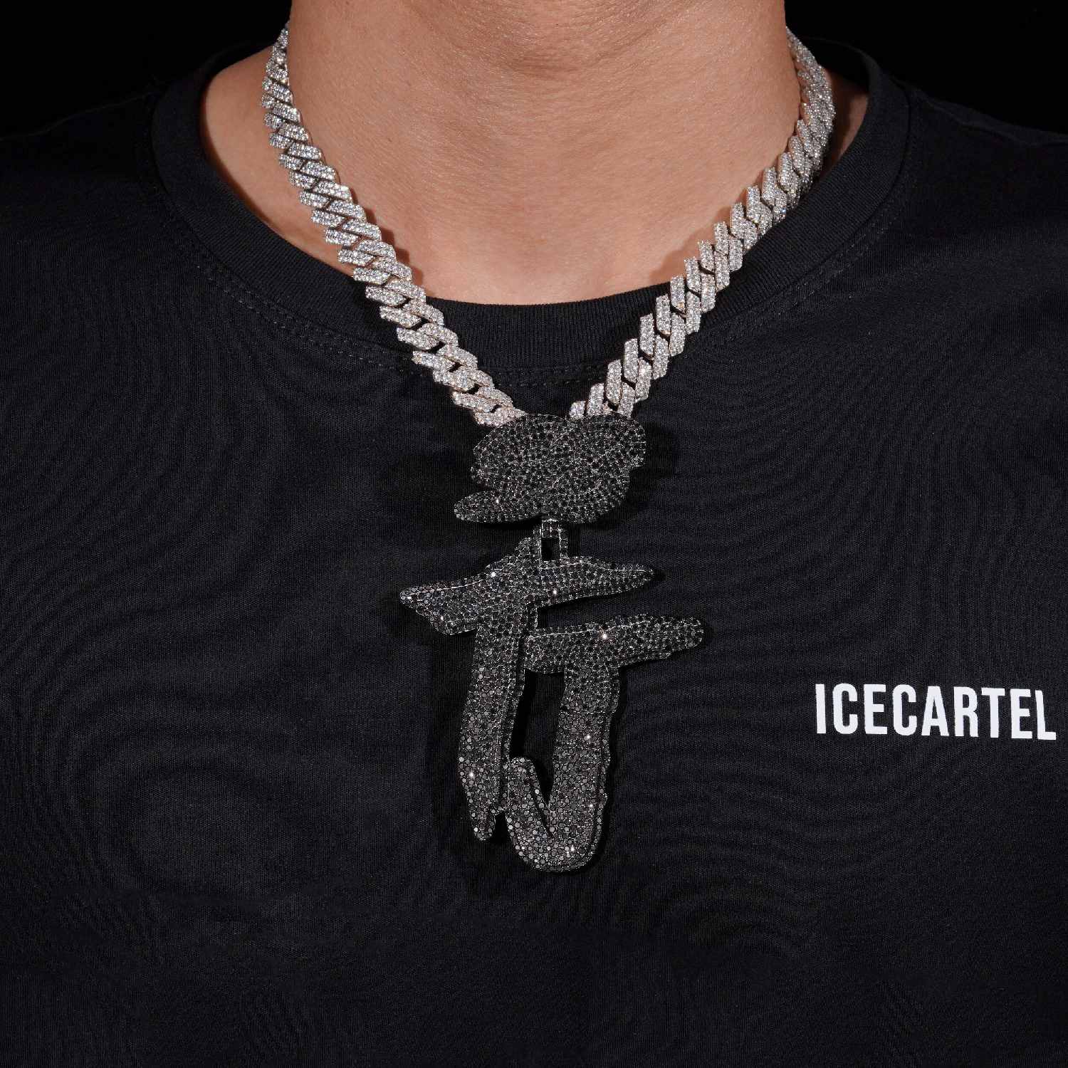 TJ Custom Black Moissanite Pendant 14K Gold、mySite、hinf8tx79