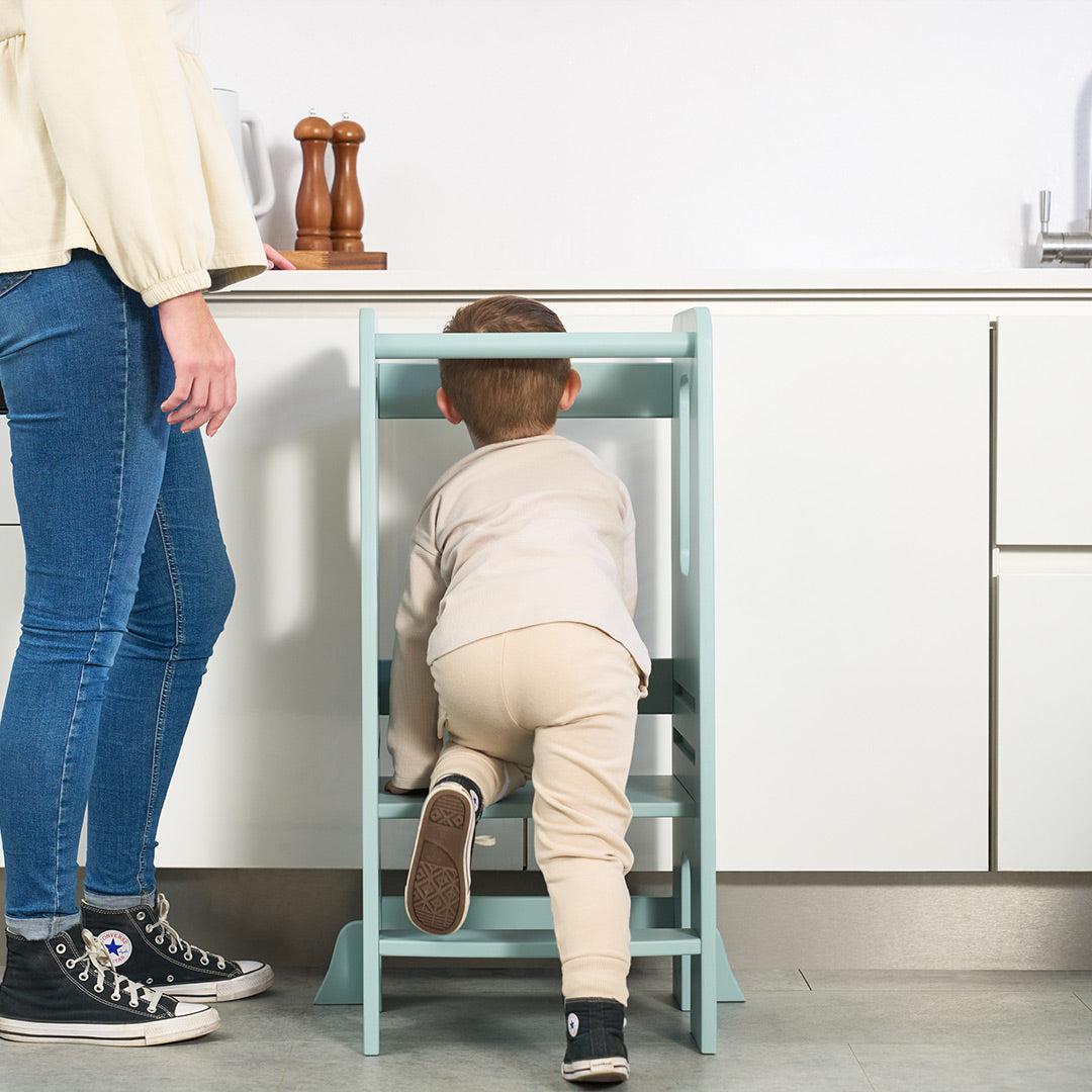  Tutti Bambini Helping Hands Montessori Toddler Learning Tower - Ocean Stone、mySite、merchandisen