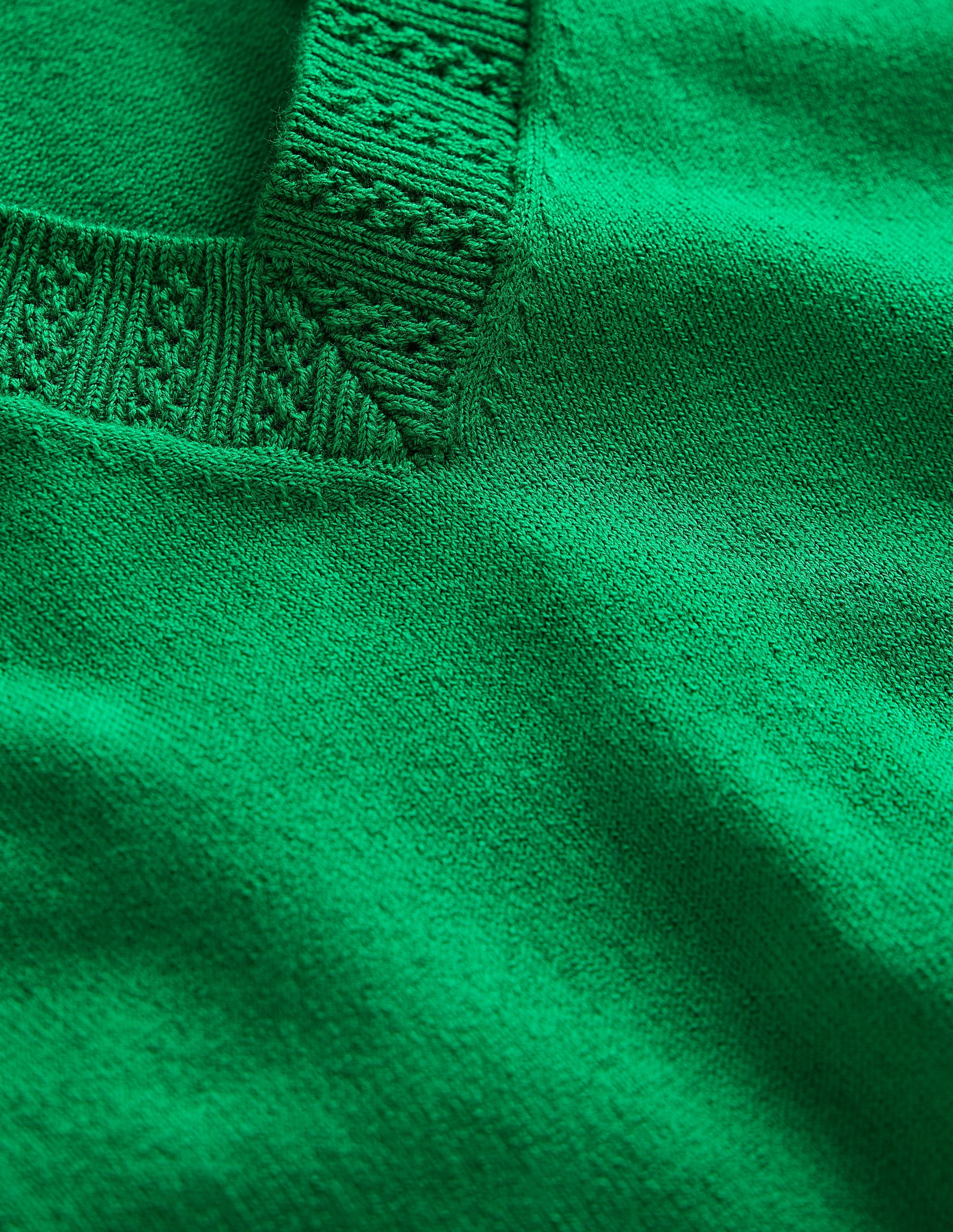  Emilia Cotton V Neck Sweater-Rich Emerald、mySite、ashleygrahame
