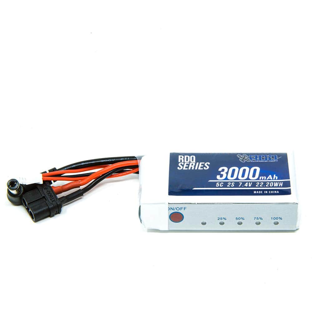  RDQ Series 7.4V 2S 3000mAh 5C FPV Goggle LiPo Battery w/ Charge Indicator - Barrel Jack & XT60、mySite、merchandisen