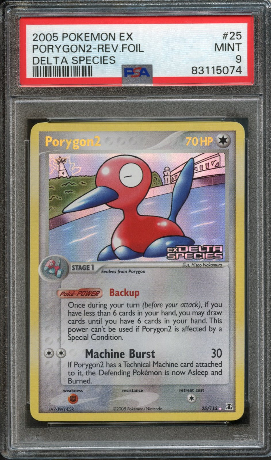 Porygon2 Reverse Holo #25 PSA 9 Delta Species、mySite、waistdrama