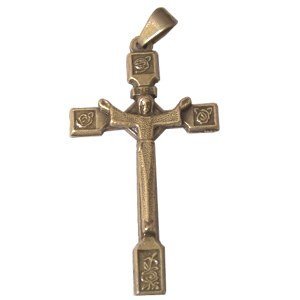  Rosary Roses crucifix - Bronze (5x2.7cm-2x1.1)、mySite、elrpsem3k