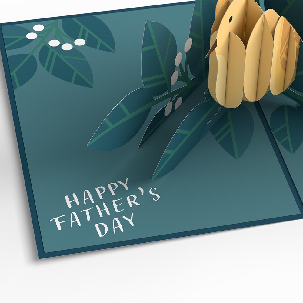 Happy Father's Day Birds Pop-Up Card、mySite、solidvoid