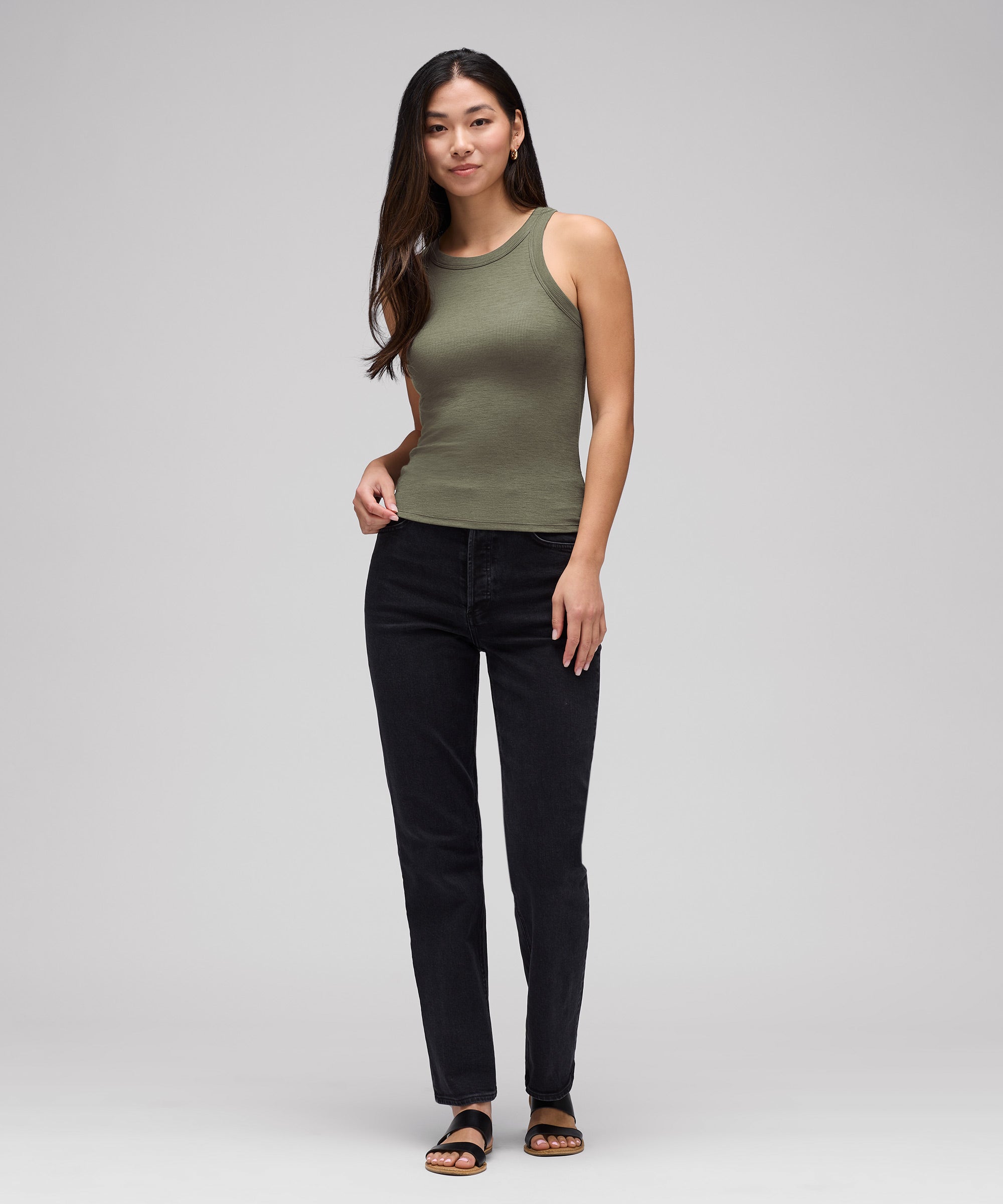 Women's Merino Ribbed Racer Tank、mySite、noshort