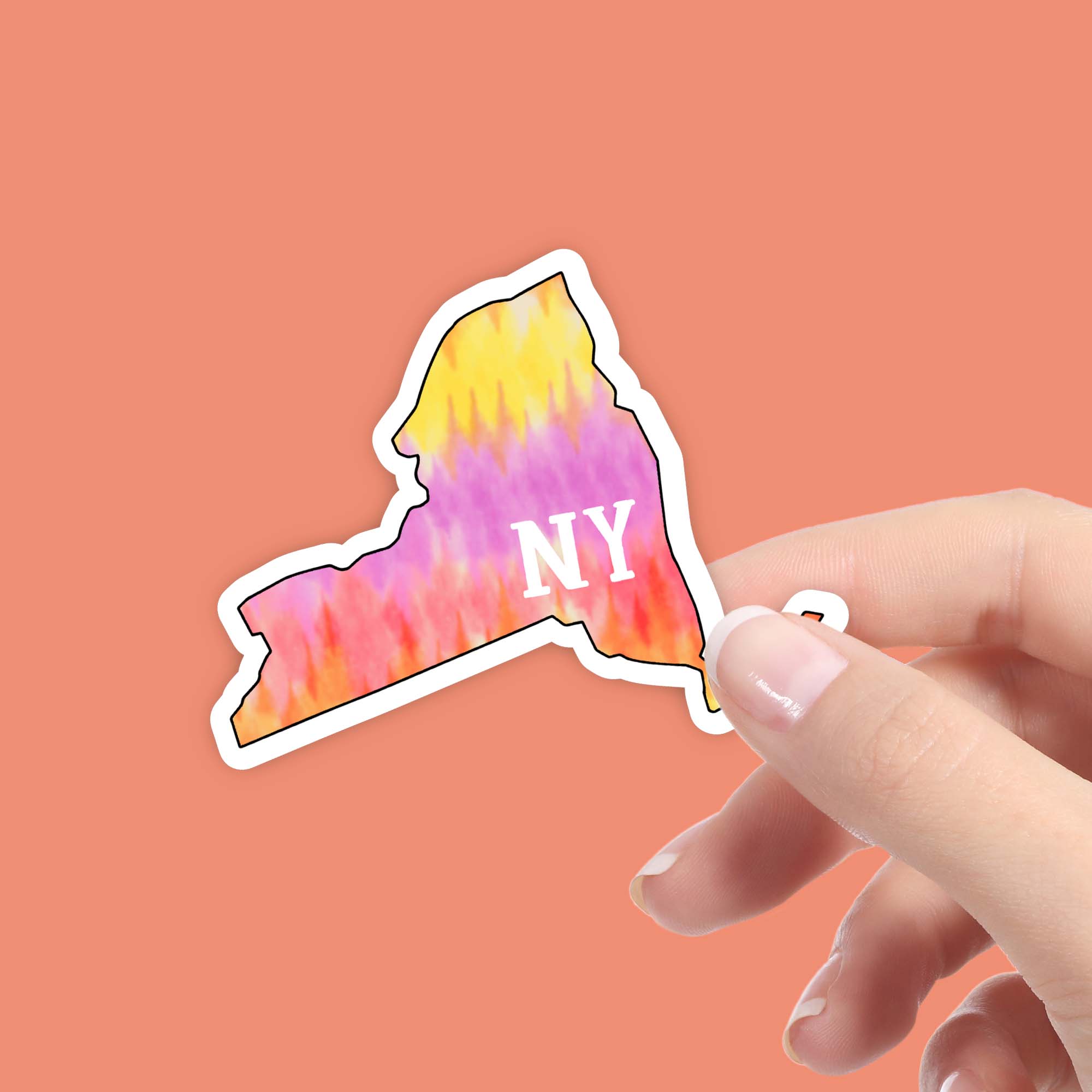  New York Tie Dye Stripes Sticker、mySite、elrpsem3k
