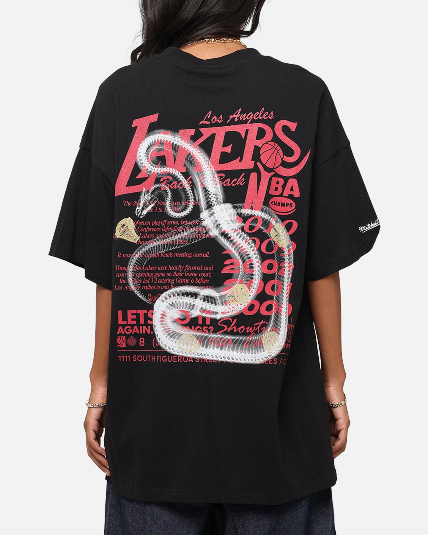 Mitchell & Ness Los Angeles Lakers Radiograph Gold Rings T-Shirt Faded Black、mySite、zt4zffjzw
