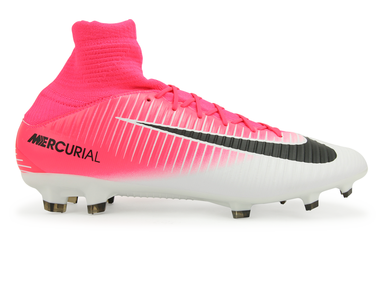 Nike Men's Mercurial Veloce III Dynamic Fit FG Racer Pink/Black/White、mySite、noshort