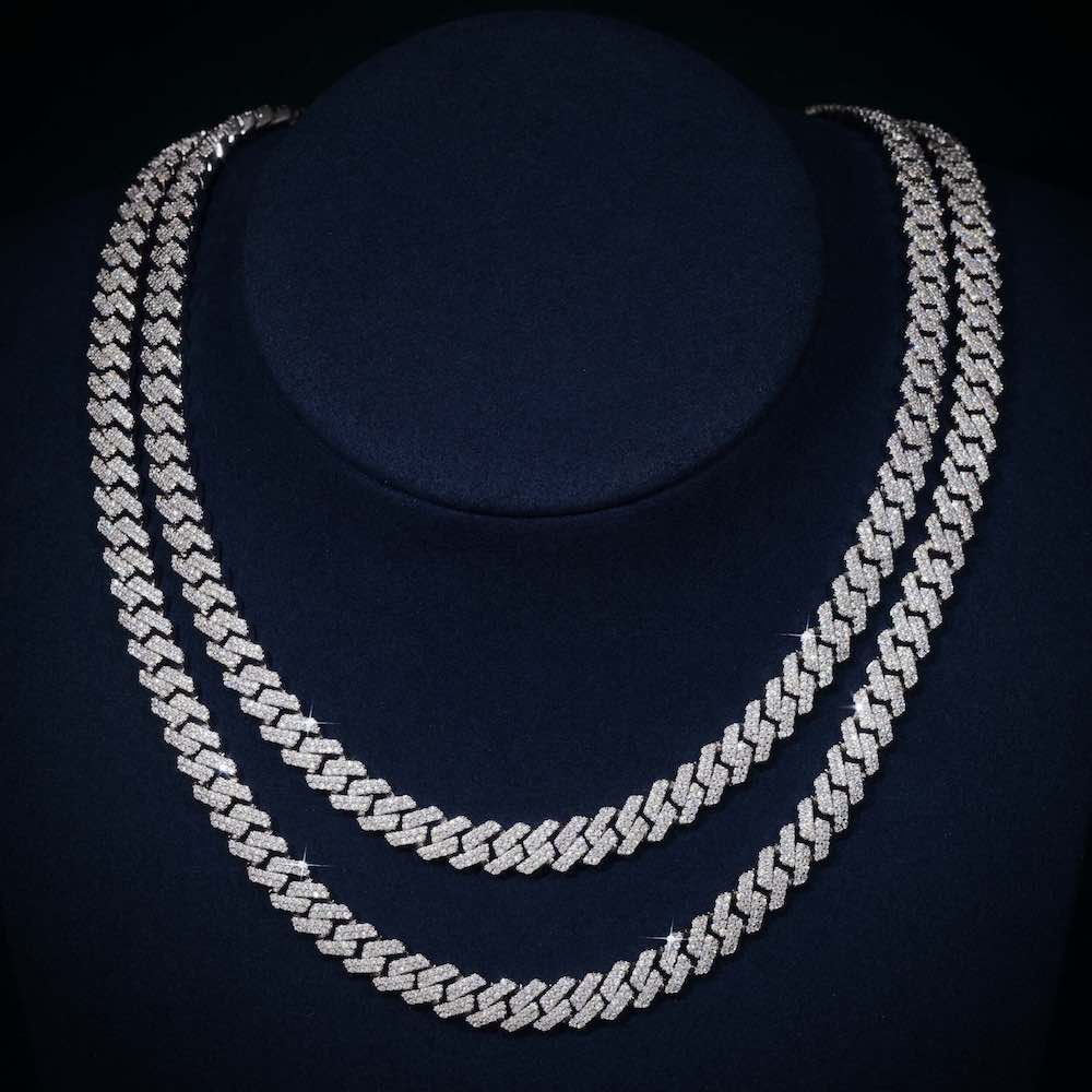 8MM Moissanite Prong Cuban Link Chain 14K Gold、mySite、hinf8tx79