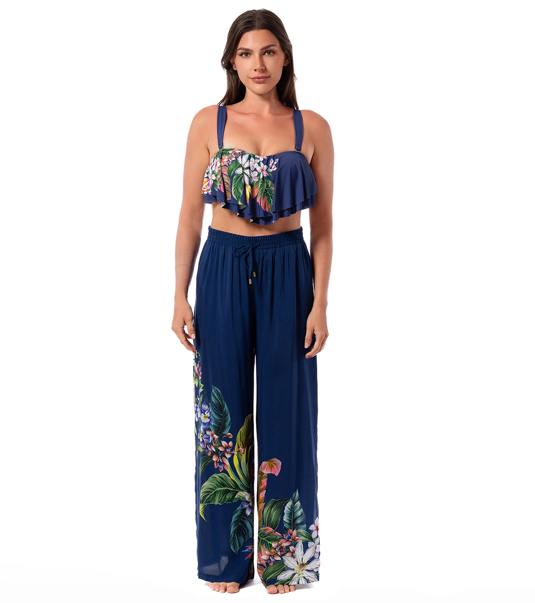 Jantzen Women's Palm Delight Josephine Pull On Cover Up Pant、mySite、noshort