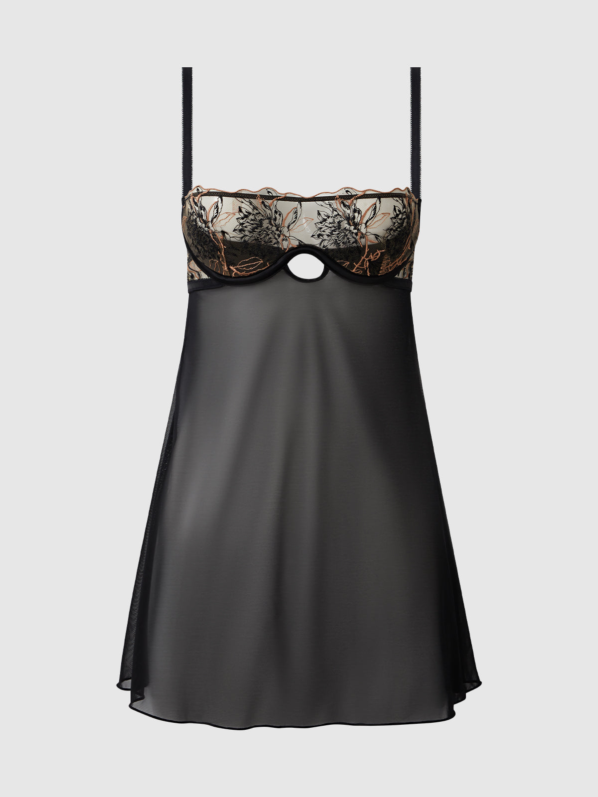 Delfina Embroidered Mono Wire Babydoll、mySite、bengalsvssteelers