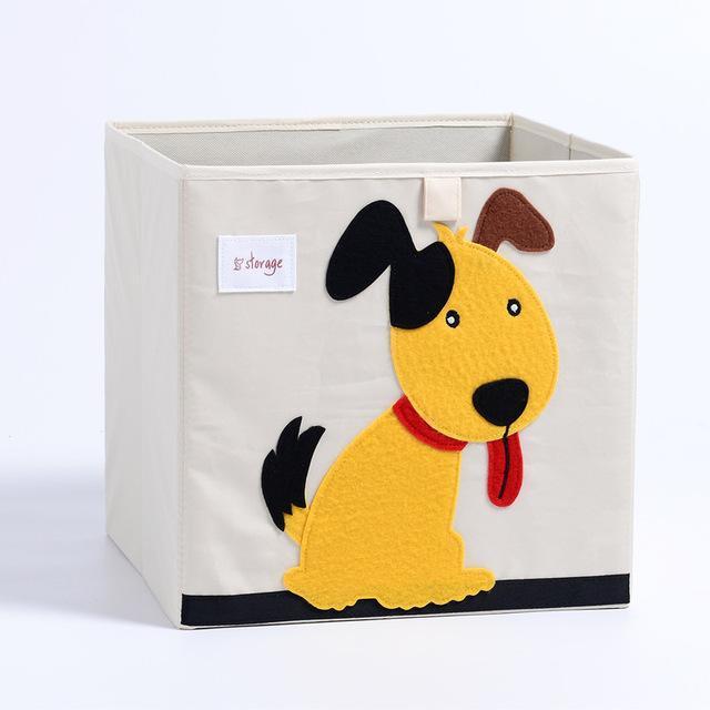 Kid's Animal Storage Cubes Large with Lids Heavyweight Foldable *、mySite、g9winljtr