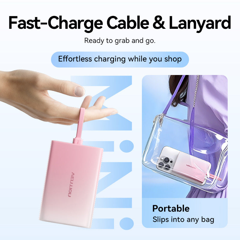 Vention 10000mAh Power Bank (USB-C + Lightning + USB-A) 22.5W LED Display Type、mySite、fannypackpong
