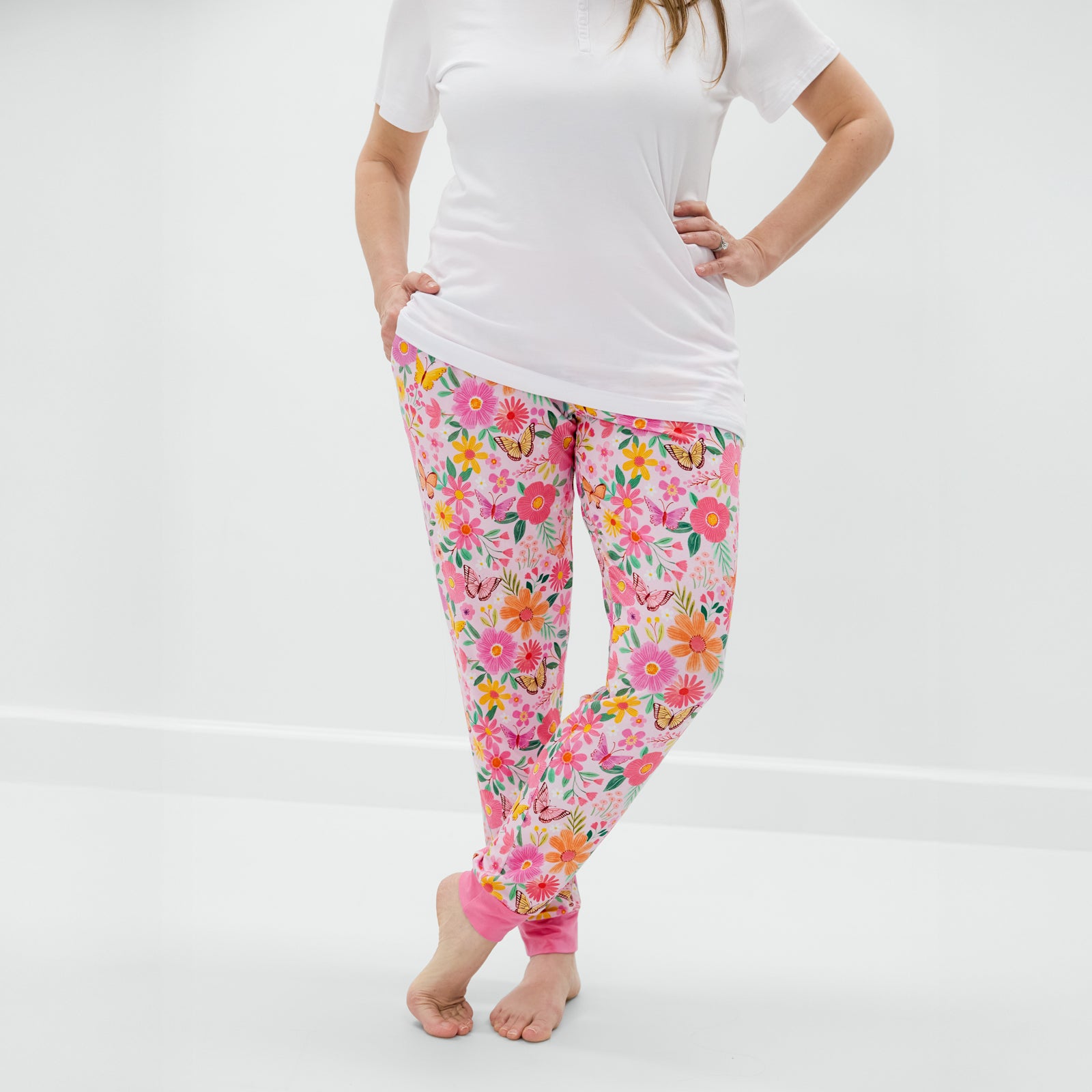 Butterfly Blooms Women's Pajama Pants、mySite、g9winljtr