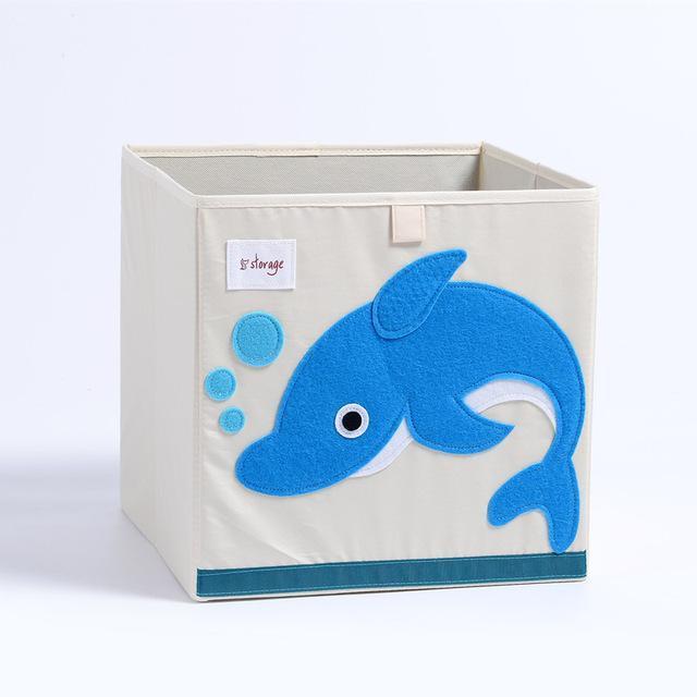 Kid's Animal Storage Cubes Large with Lids Heavyweight Foldable *、mySite、g9winljtr