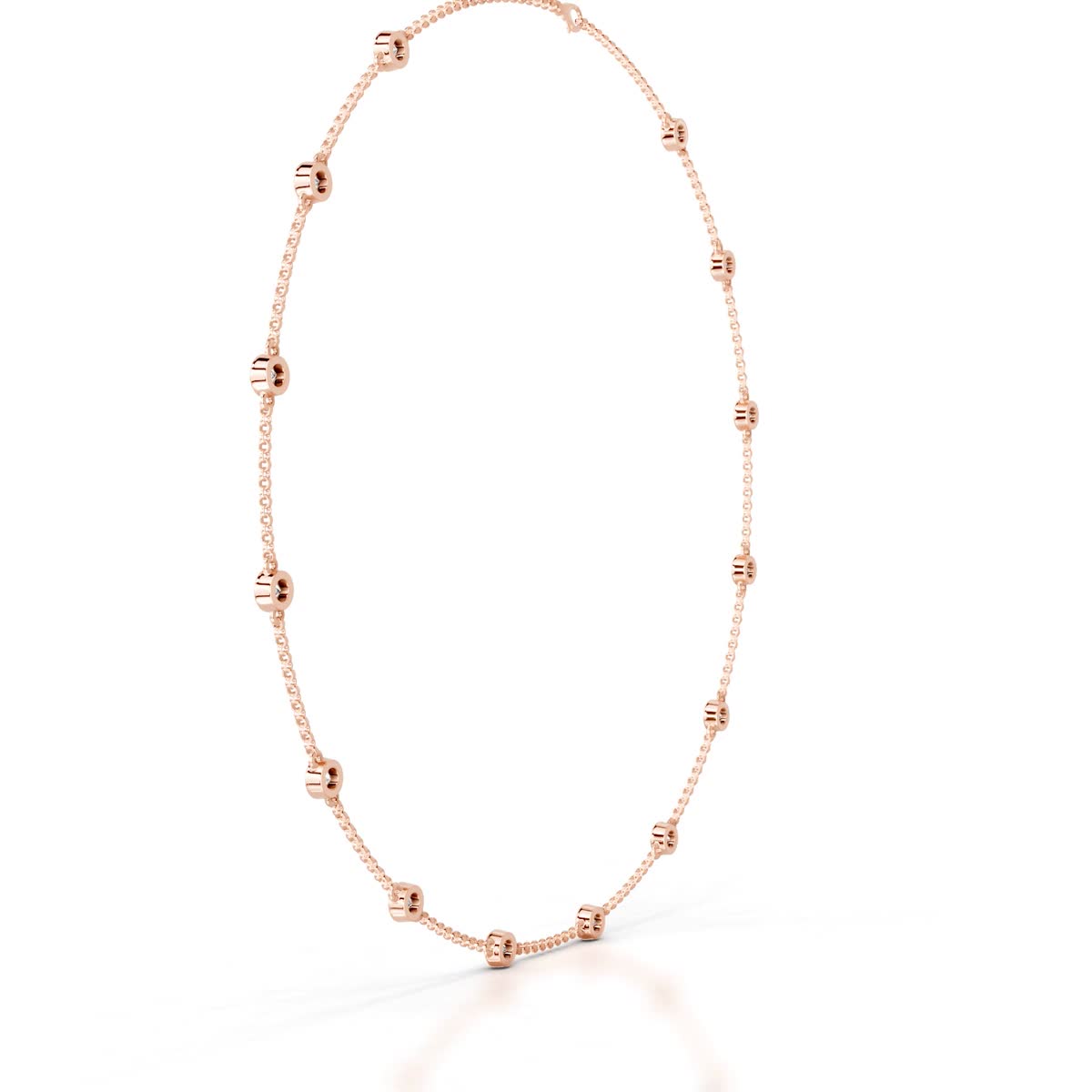 Tamira Diamond Collier (3 Carat) -14K Rose Gold、mySite、hinf8tx79