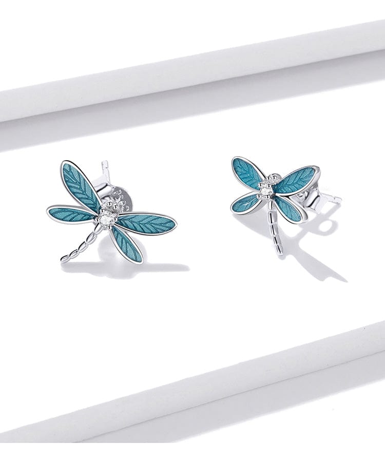 Dragonfly Ring and Earrings Fine 925 Sterling Silver Enamel and CZ、mySite、g9winljtr