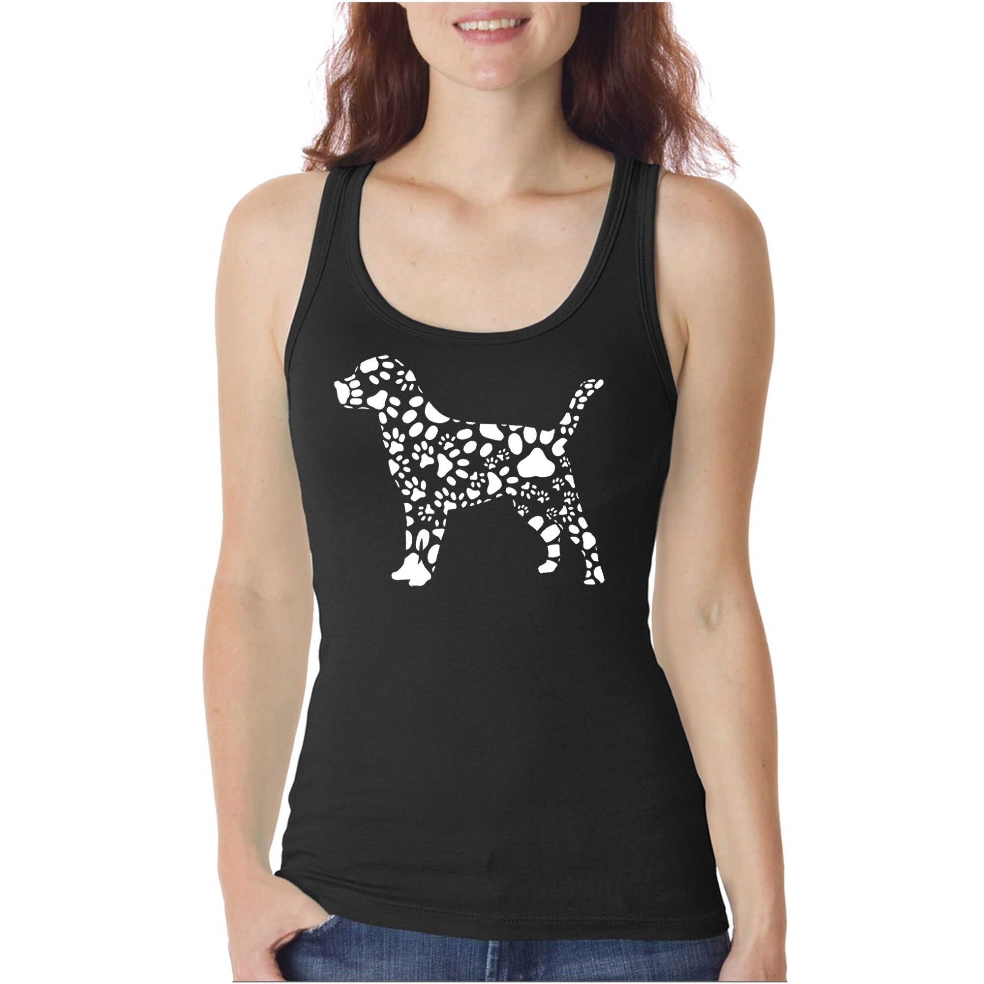 Dog Paw Prints - Women's Word Art Tank Top、mySite、camillekostekn