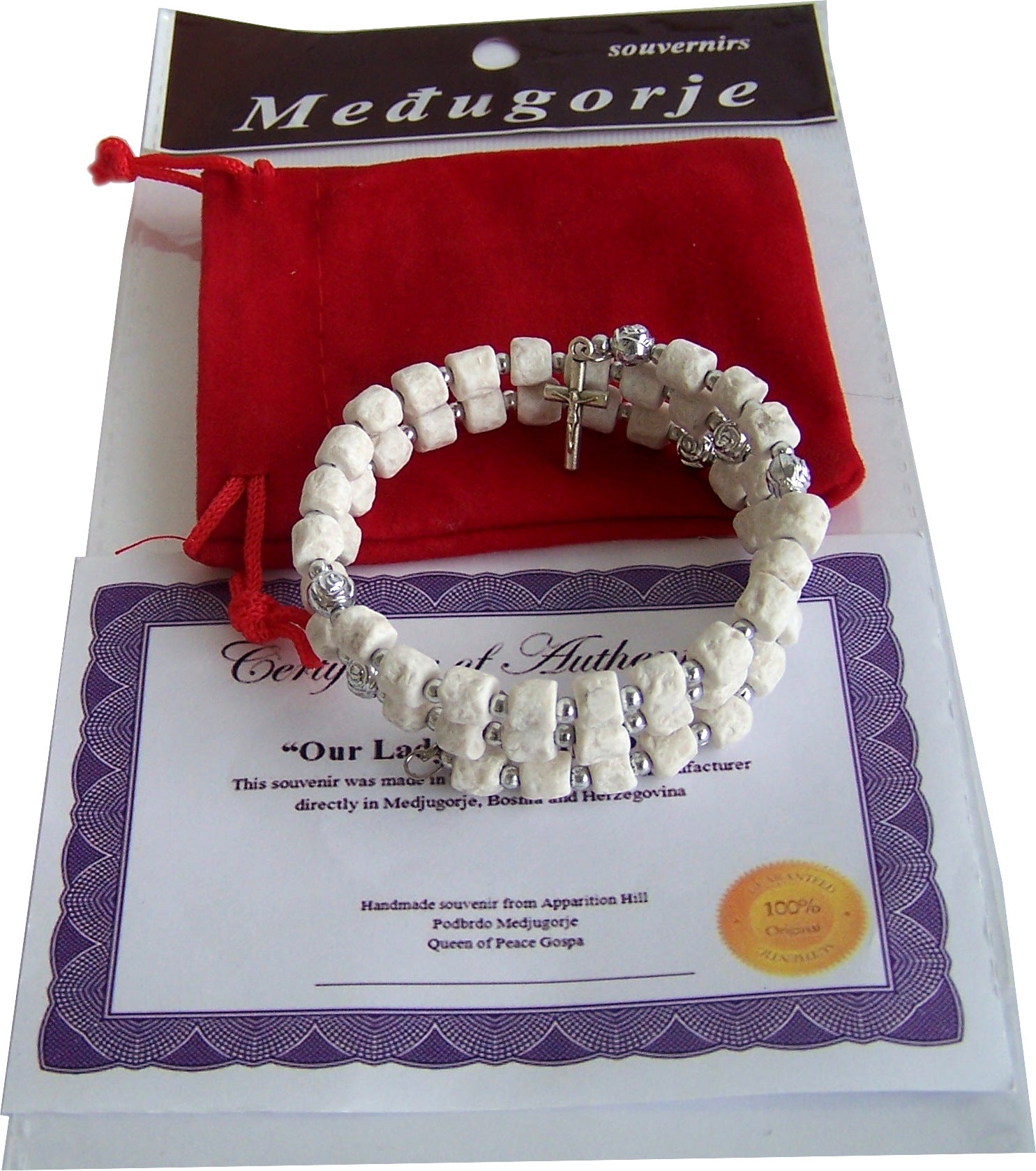  Wired Rosary from MEDJUGORJE - Bracelet from Apparation hill stones.、mySite、elrpsem3k