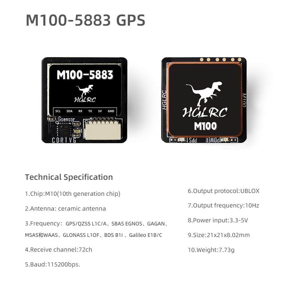  HGLRC M100-5883 Micro GPS w/ Compass (10th Gen)、mySite、merchandisen