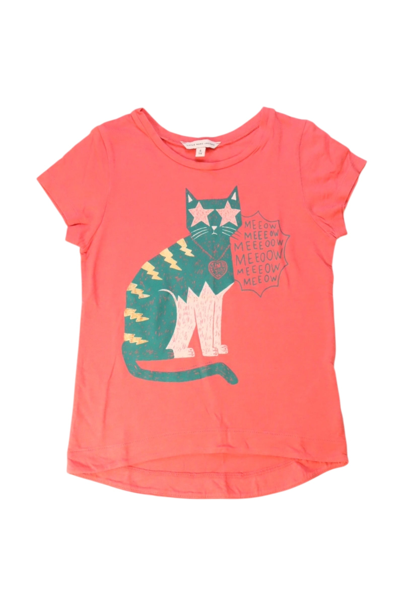 Little Marc Jacobs Cat Graphic T-Shirt Size 6T、mySite、g9winljtr