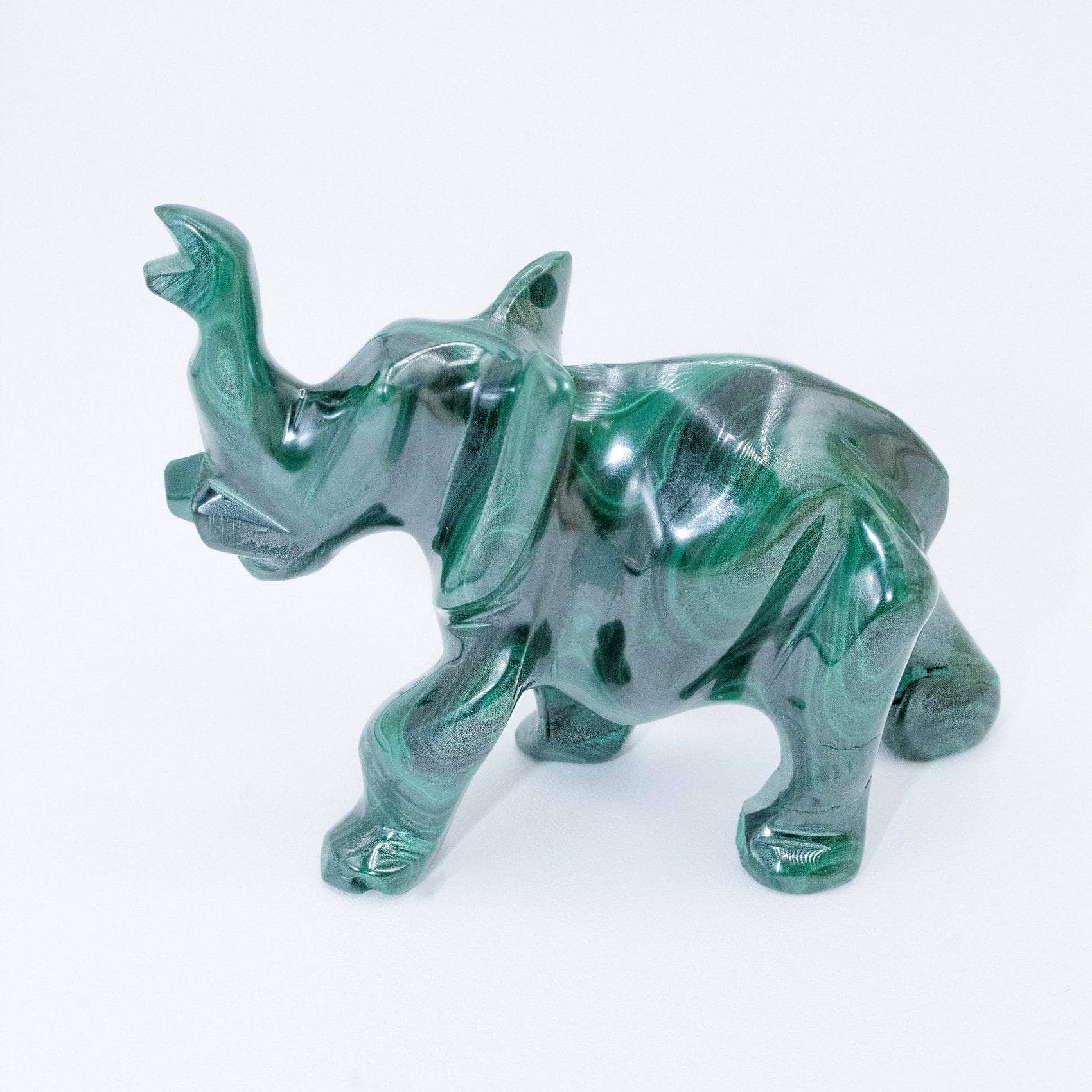 Genuine Malachite Elephants - Hand Carved - 1 of a Kind、mySite、hinf8tx79