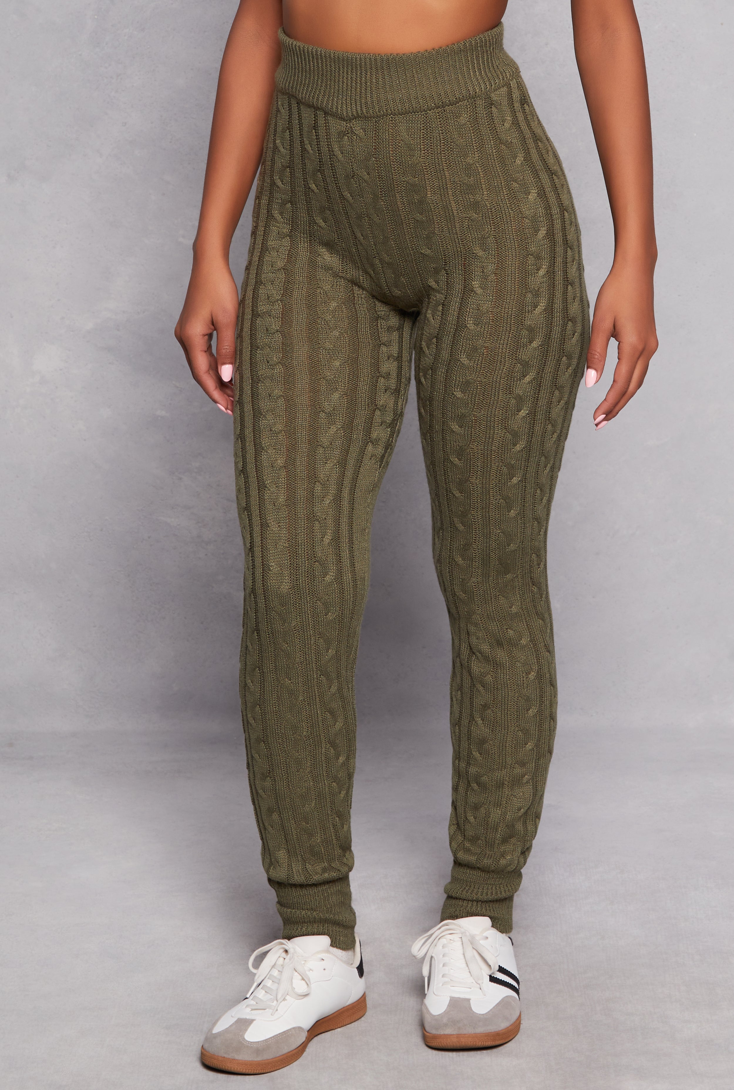 Cable Knit High Waist Joggers、mySite、camillekostekn