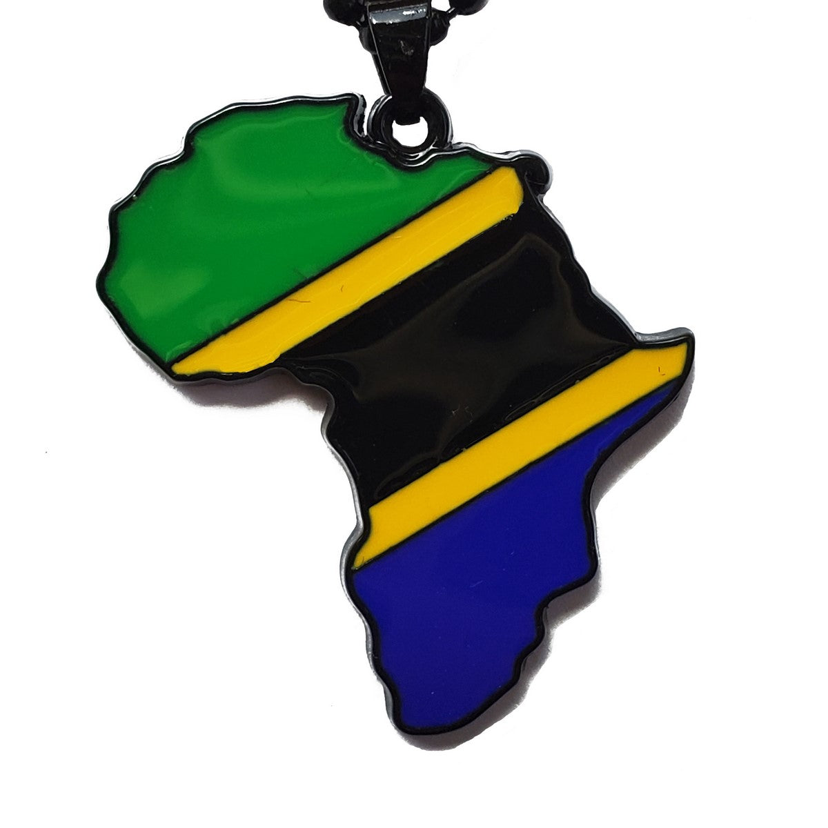Tanzania Flag Pendant Necklace Africa Map Necklace、mySite、solidvoid
