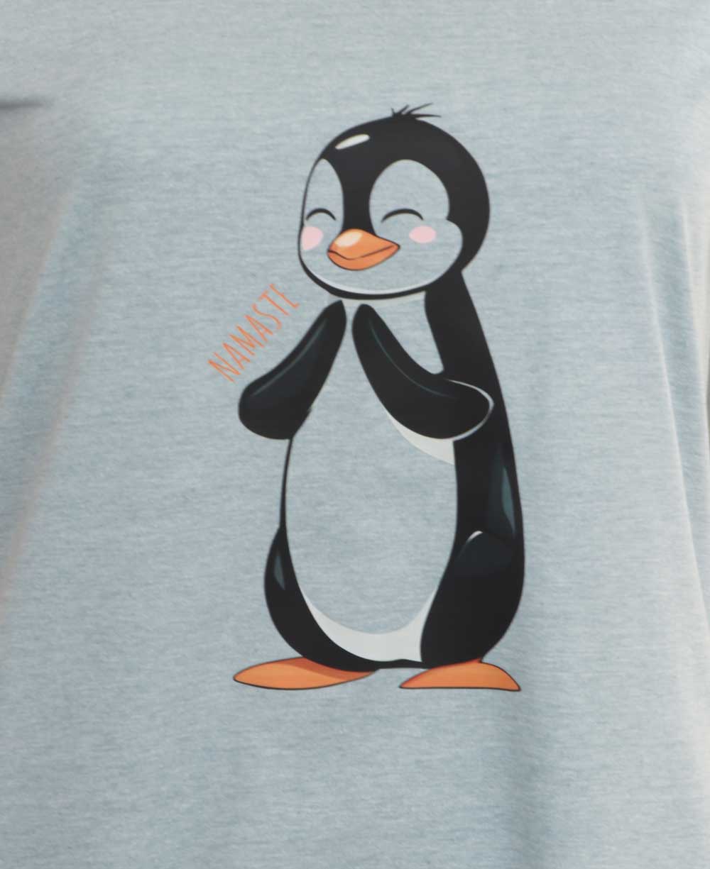 Namaste Penguin Women's Recycled T-Shirt、mySite、topwebapps