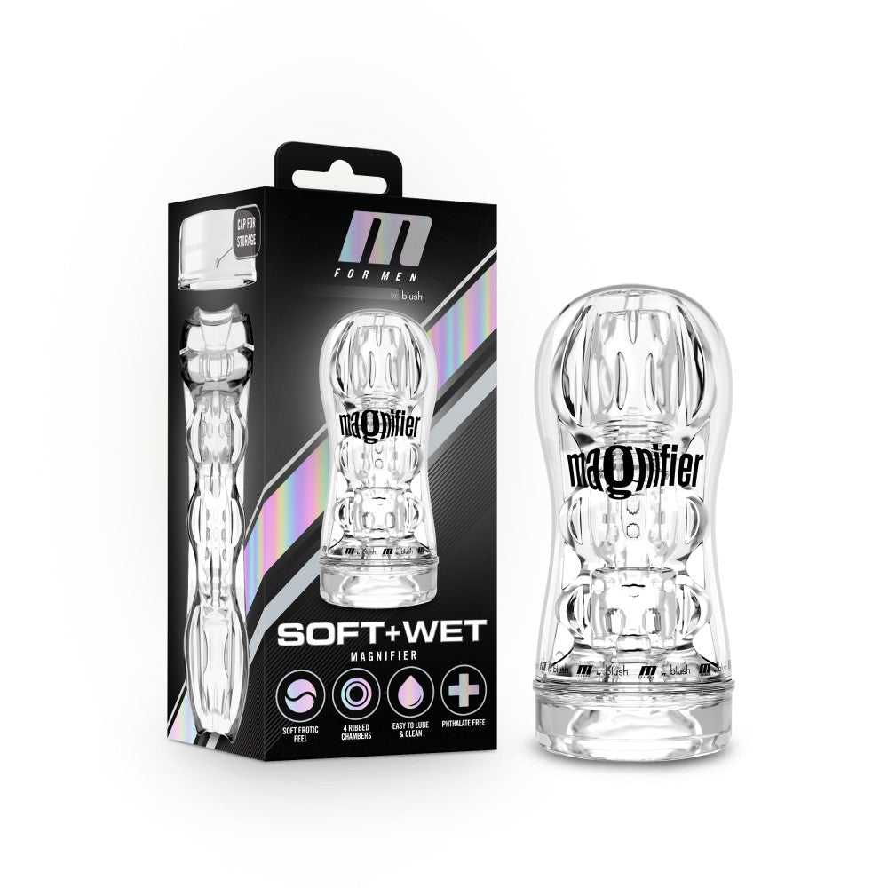 M For Men By Blush® | Soft and Wet Magnifier Clear Masturbator / Stroker、mySite、bottomscart