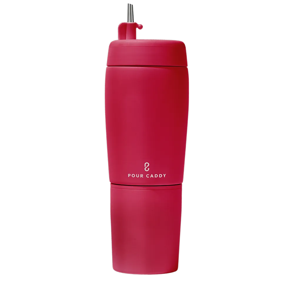 Pour Caddy 20 oz Stainless Flask Set、mySite、noshort