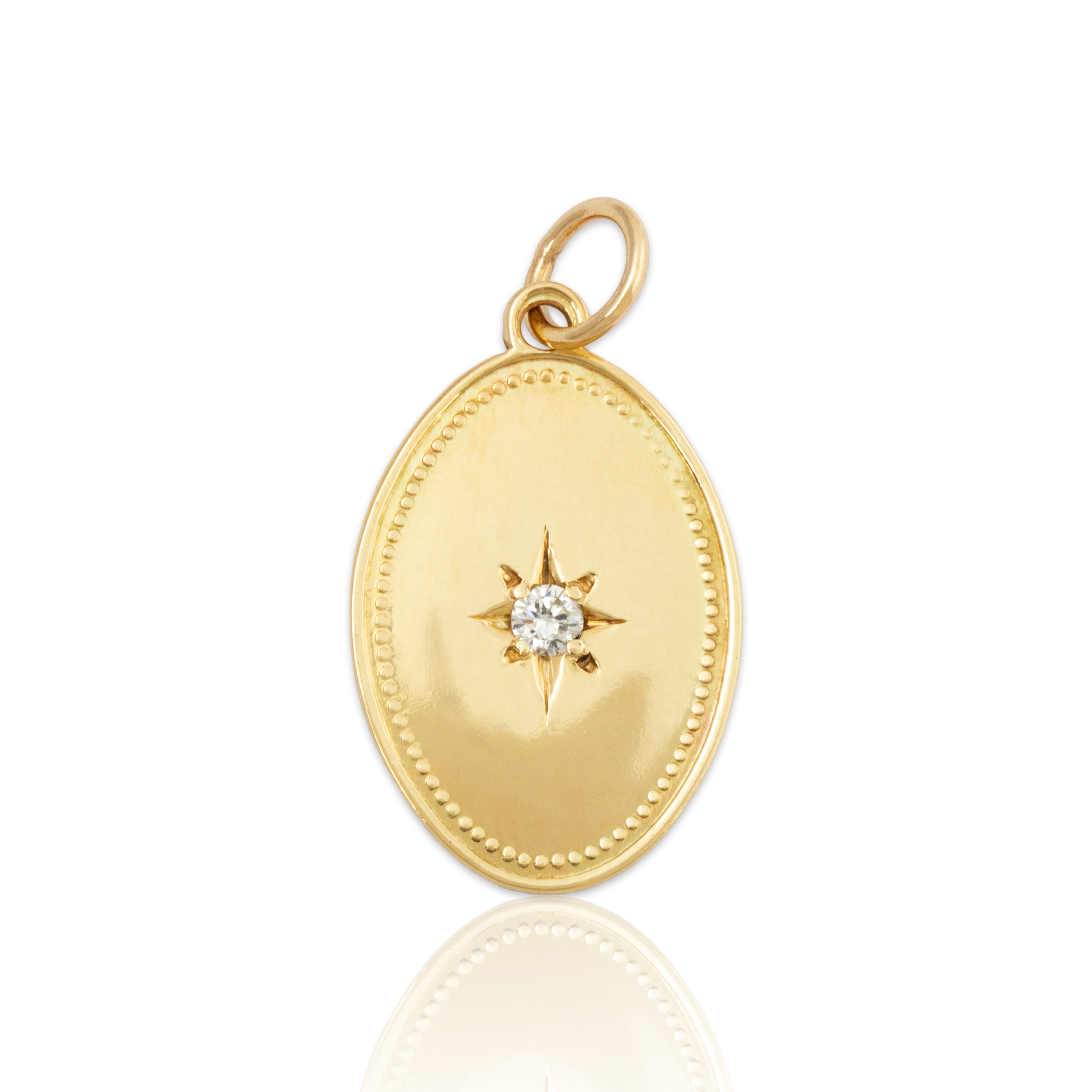 Vintage 14k Yellow Gold Diamond Lovely Star-Set Pendant、mySite、hinf8tx79