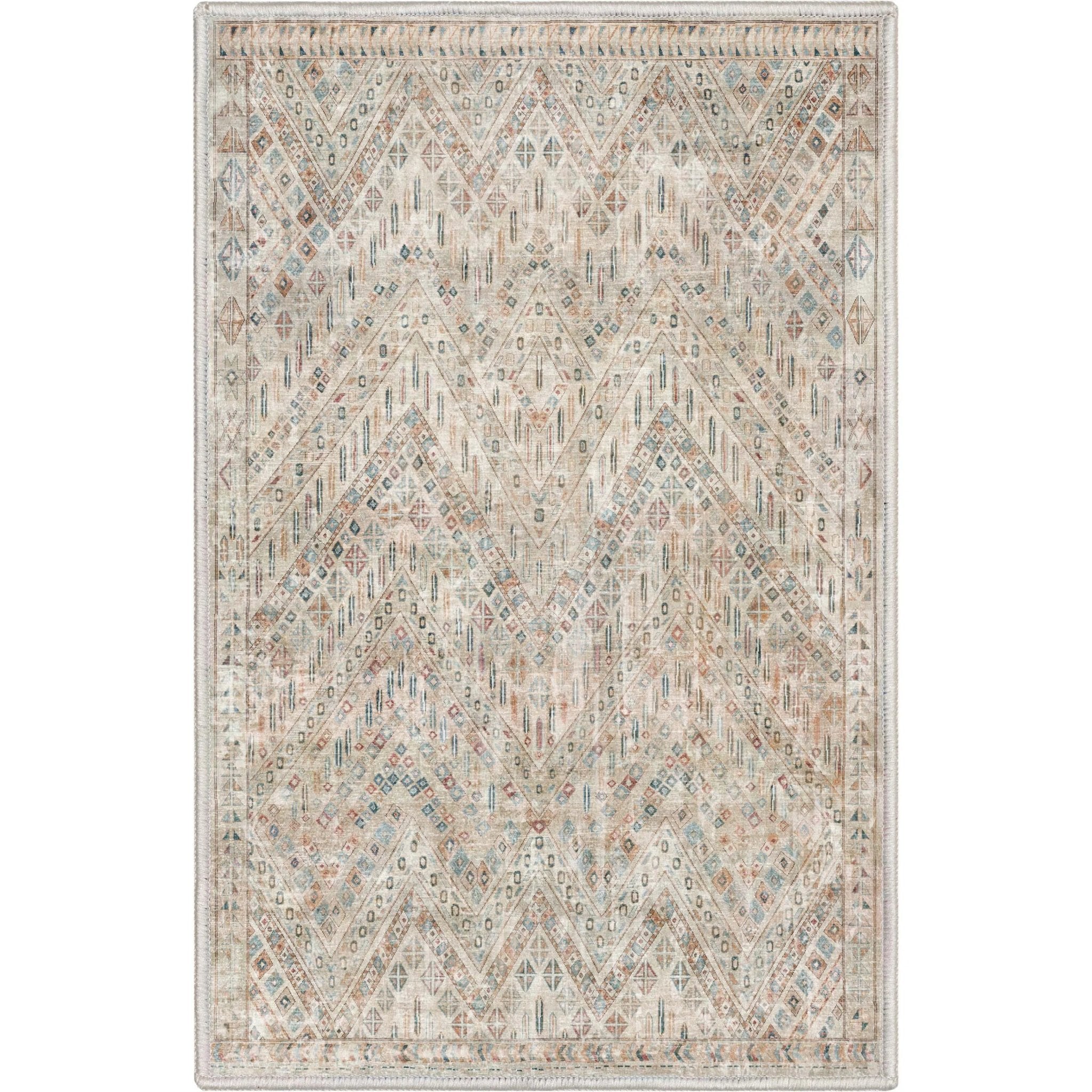 Anya Vintage Tribal Chevron Ivory Flat-Weave Rug、mySite、gigharbornorthrealestate
