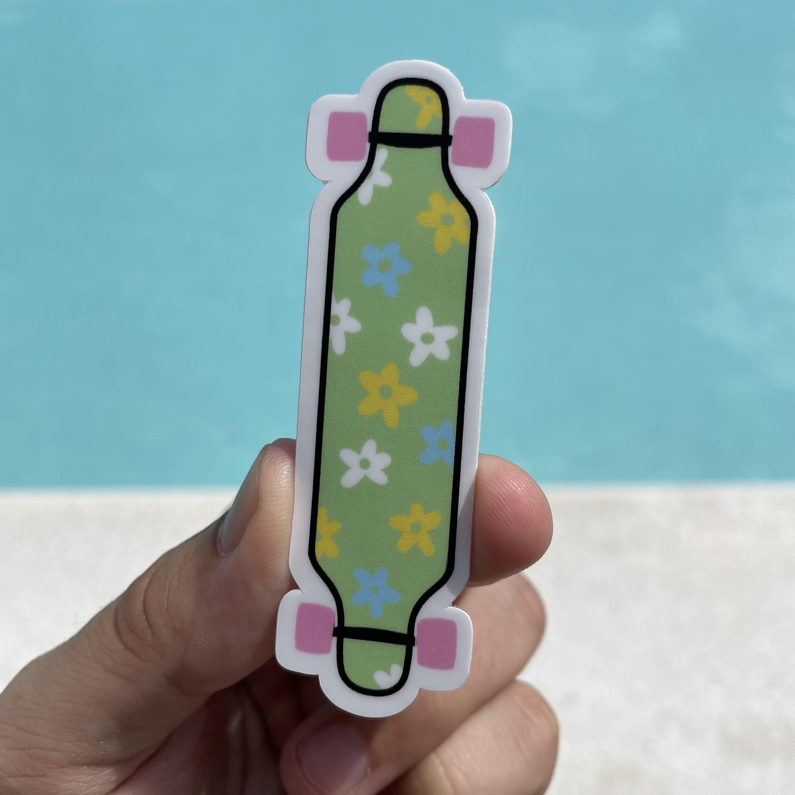  Multicolor Floral Longboard Aesthetic Sticker、mySite、elrpsem3k