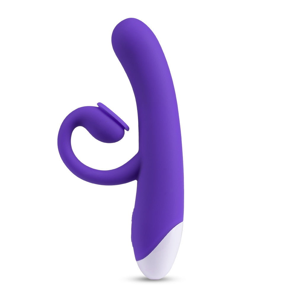 Hop By Blush® | Oh Bunny G-Spot + Clitorial + Suction Stimulation Midnight 7.75-Inch Ultrasilk Silicone Rechargeable Rabbit Vibrator、mySite、bottomscart
