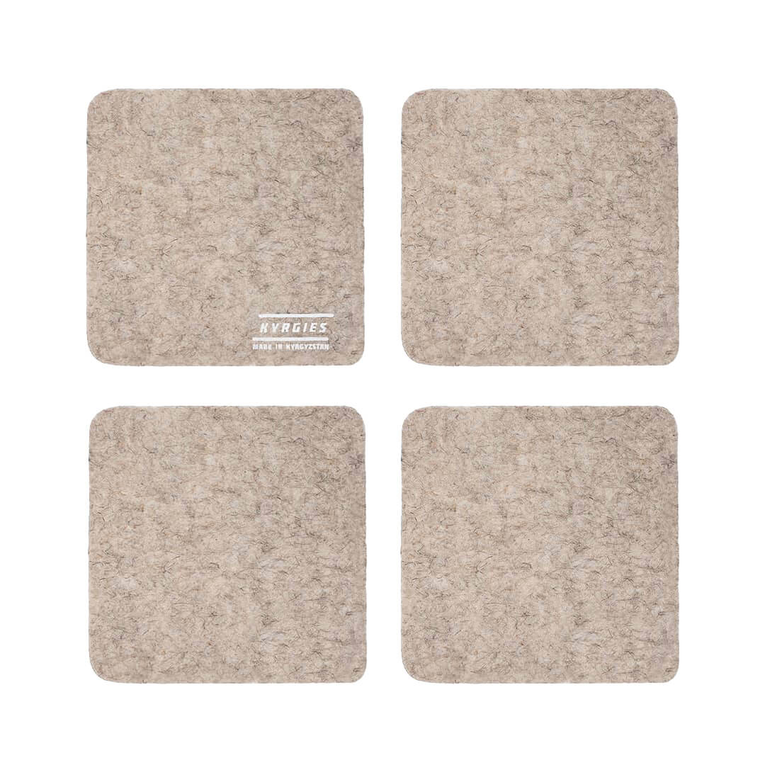  Kyrgies Coaster 4-Pack - Oatmeal、mySite、preschool7hills
