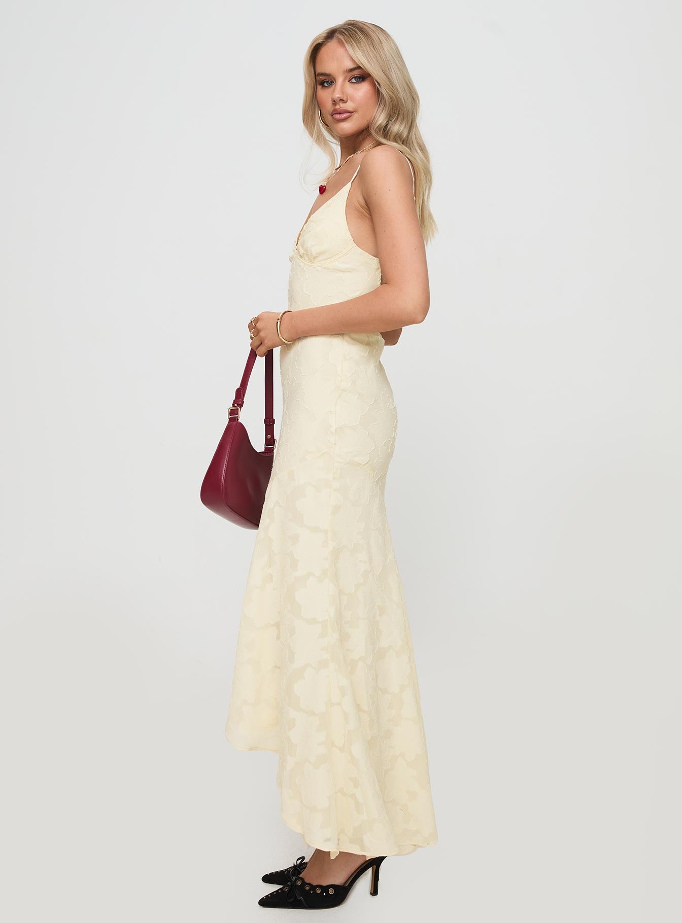 Cyrene Maxi Dress Lemon、mySite、solidvoid