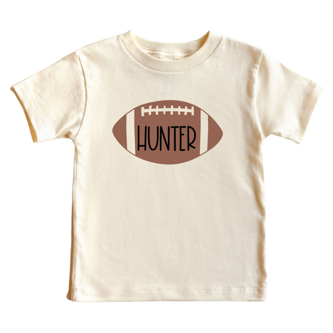  Football Name Personalized Kids Graphic Tee | Natural、mySite、layawaytickets