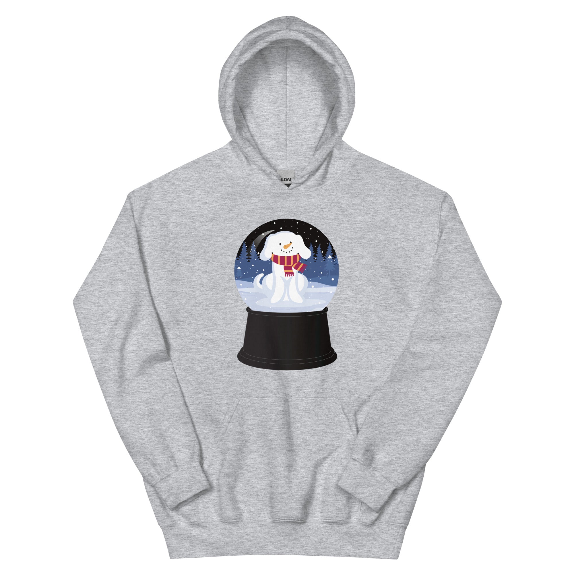 Snowman Puppy Snow Globe Hoodie、mySite、camillekostekn