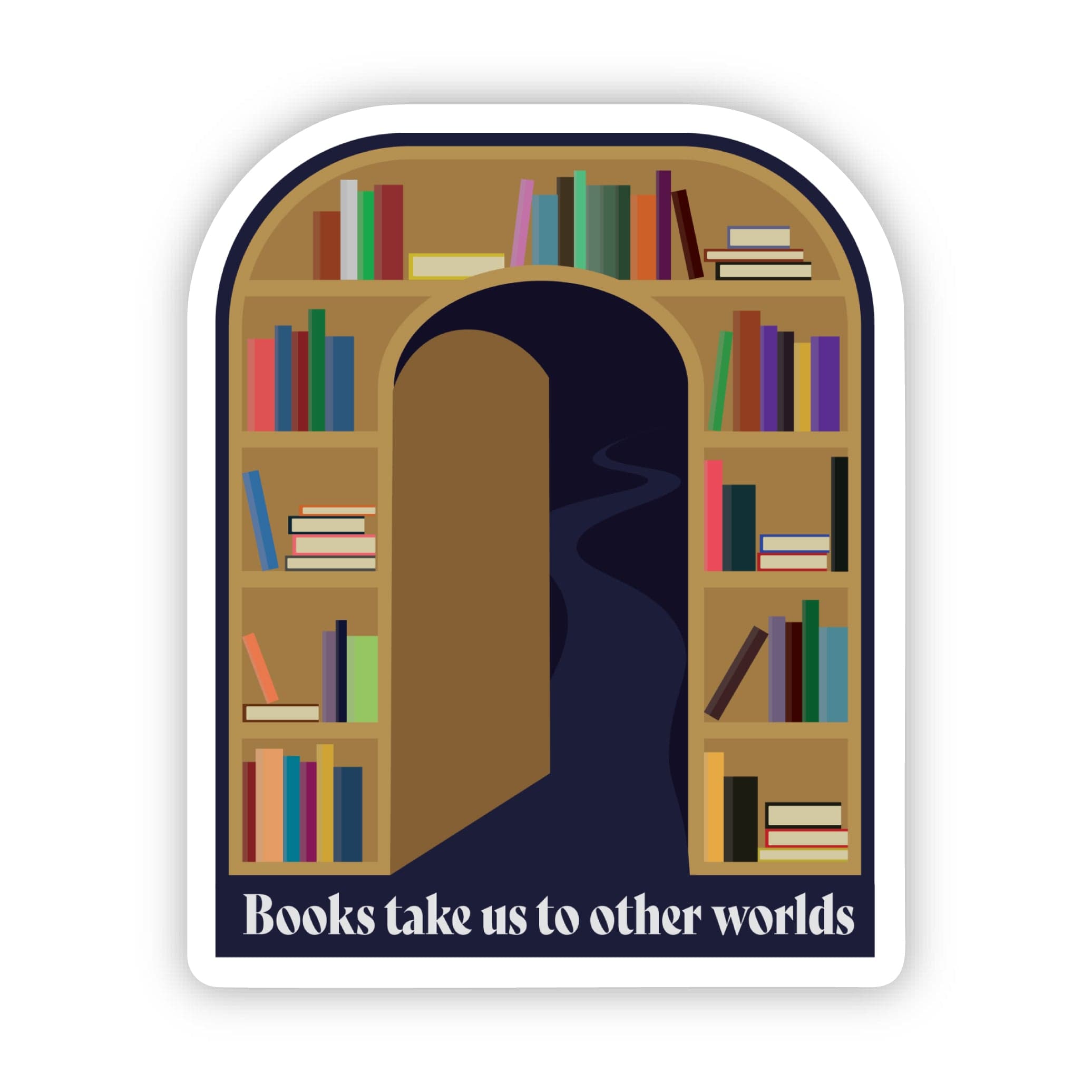  Books take us to other worlds Hidden Doorway Sticker、mySite、ghnorth