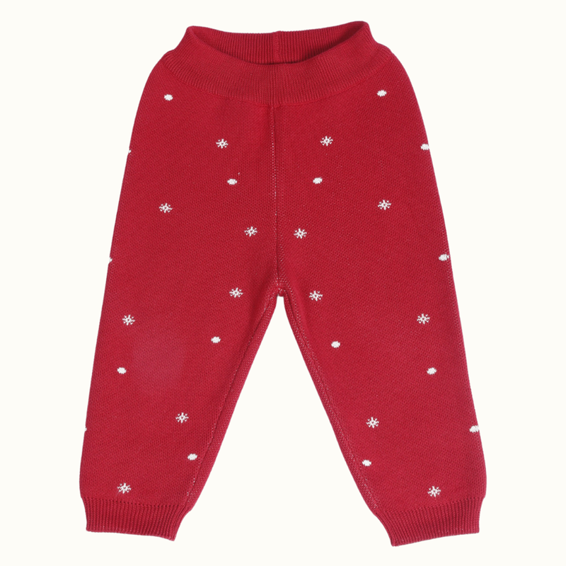 Cotton Sweater, Lower & Cap Set | Secret Santa Printed | Navy Blue & Red | Set of 3、mySite、camillekostekn