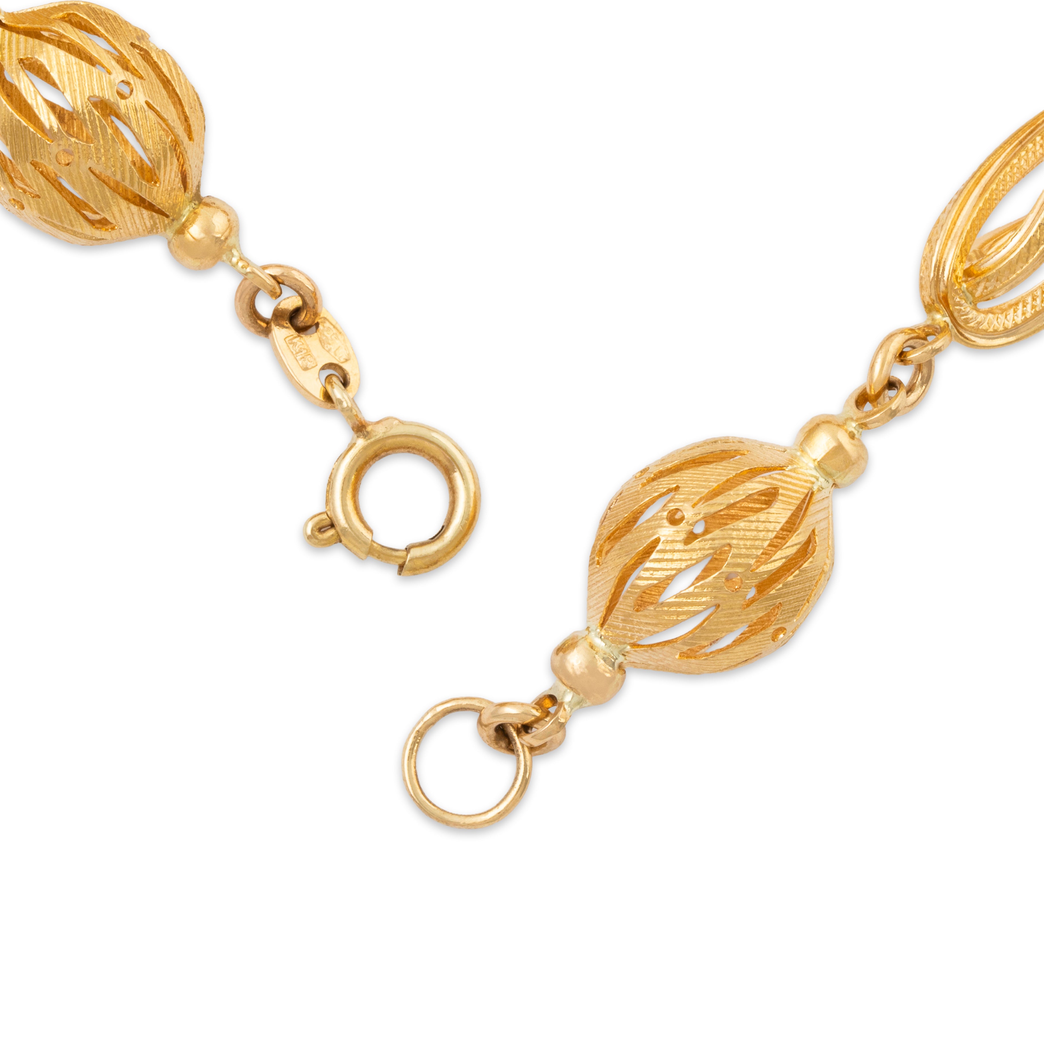 Vintage 18k Yellow Gold Wonderful Bauble Link Bracelet 7.25、mySite、hinf8tx79